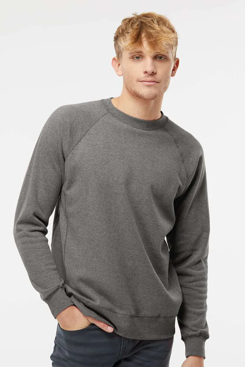 Independent Trading Company Mens Special Blend Crewneck Raglan Sweatshirt - Nickel Grey