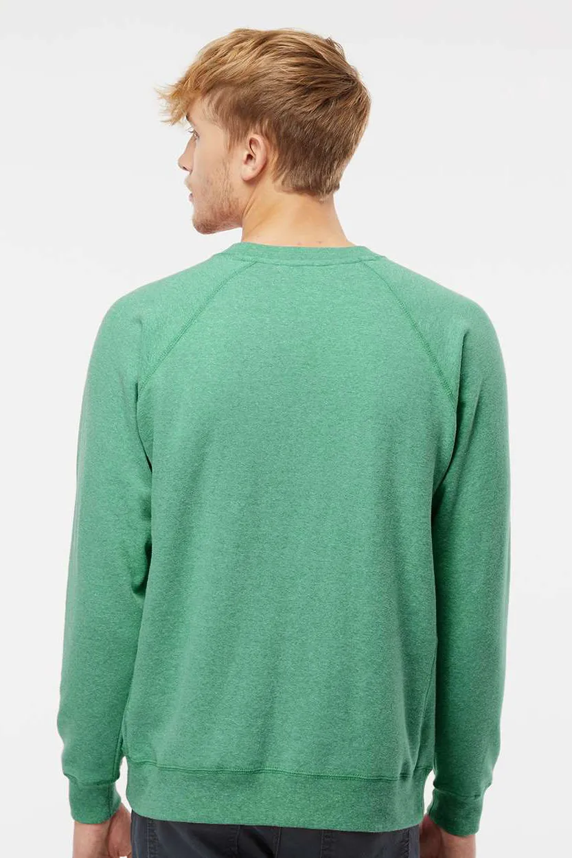Independent Trading Company Mens Special Blend Crewneck Raglan Sweatshirt - Sea Green