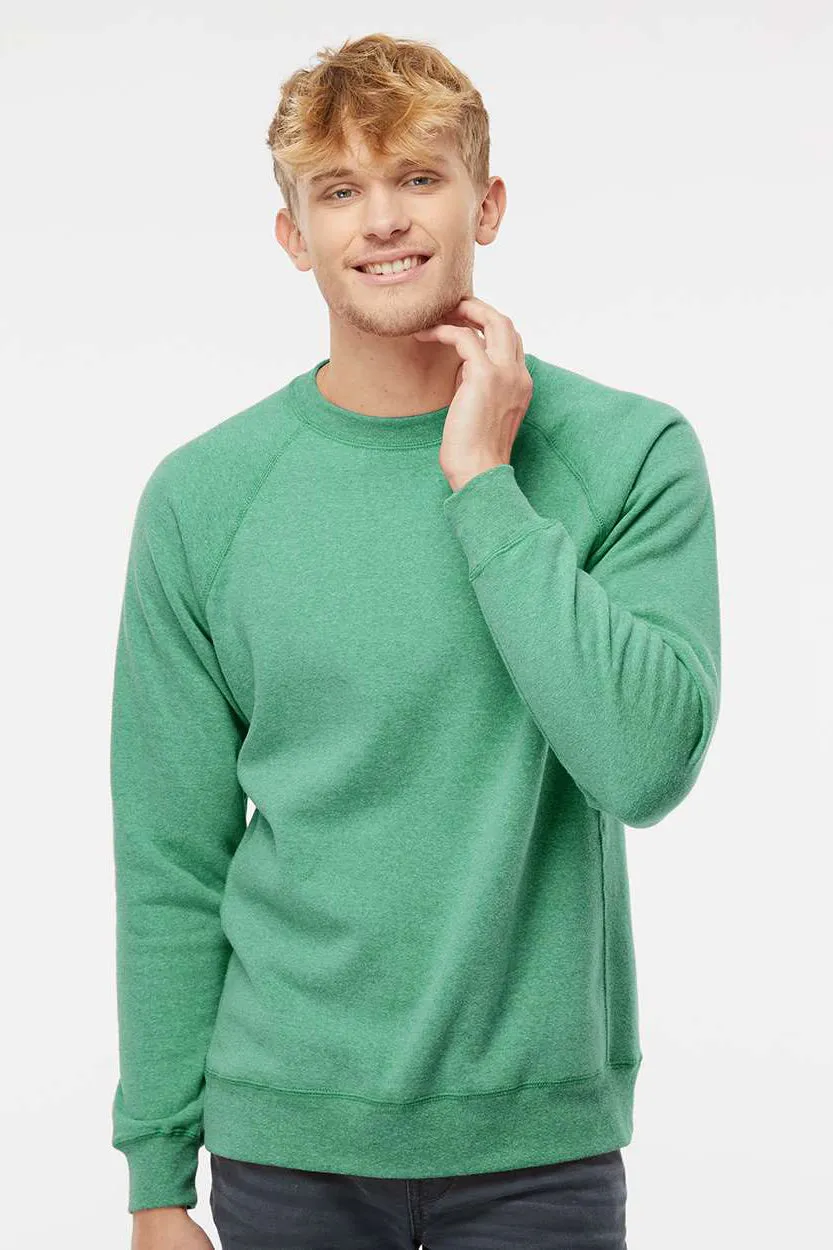 Independent Trading Company Mens Special Blend Crewneck Raglan Sweatshirt - Sea Green