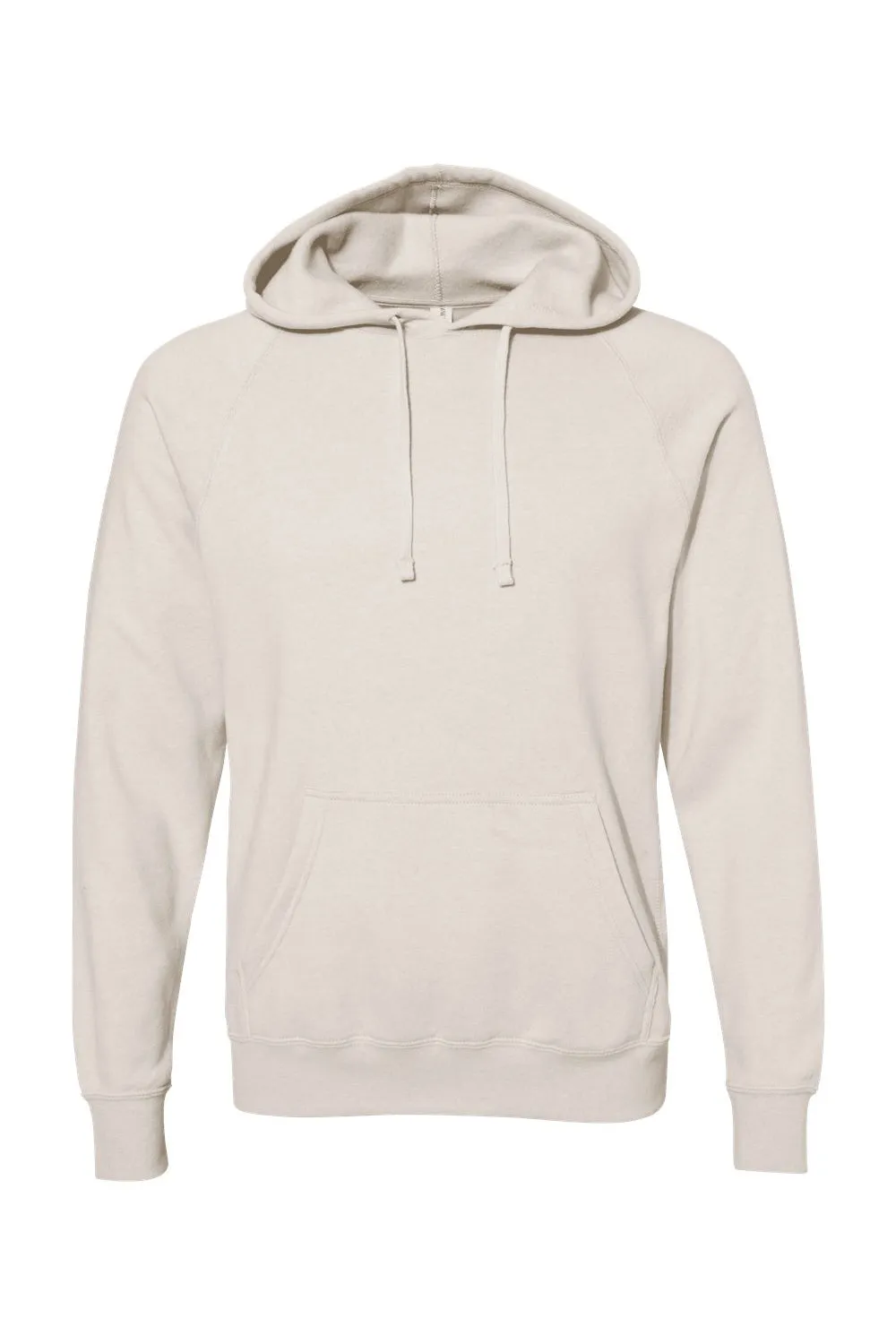 Independent Trading Company Mens Special Blend Raglan Hooded Sweatshirt Hoodie w/ Pouch Pocket - Heather Stone