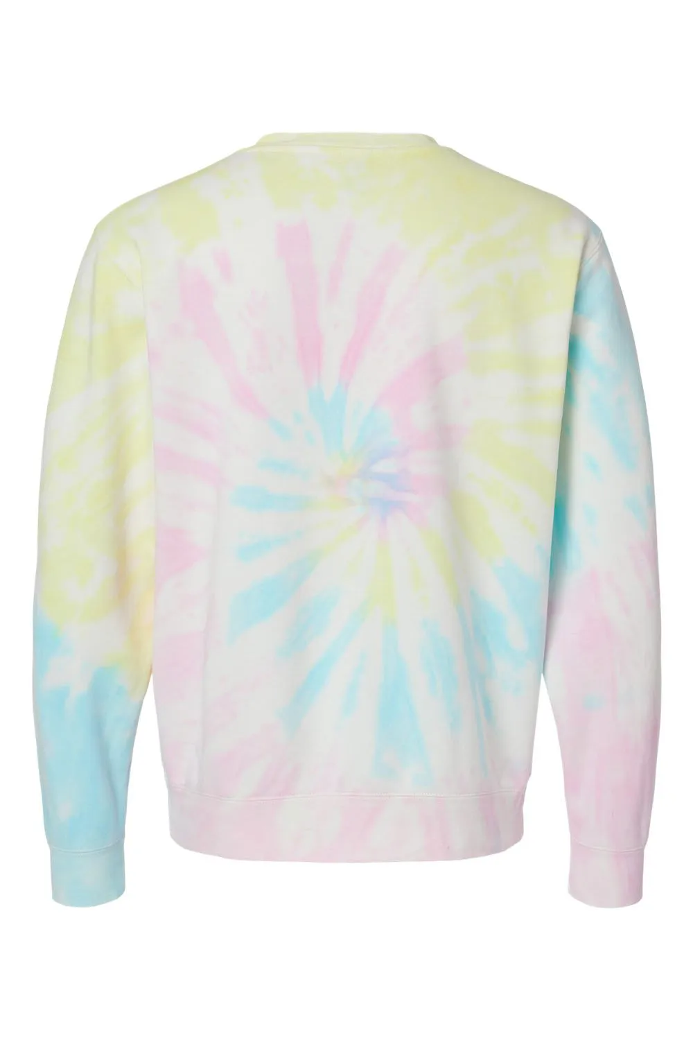 Independent Trading Company Mens Tie-Dye Crewneck Sweatshirt - Sunset Swirl