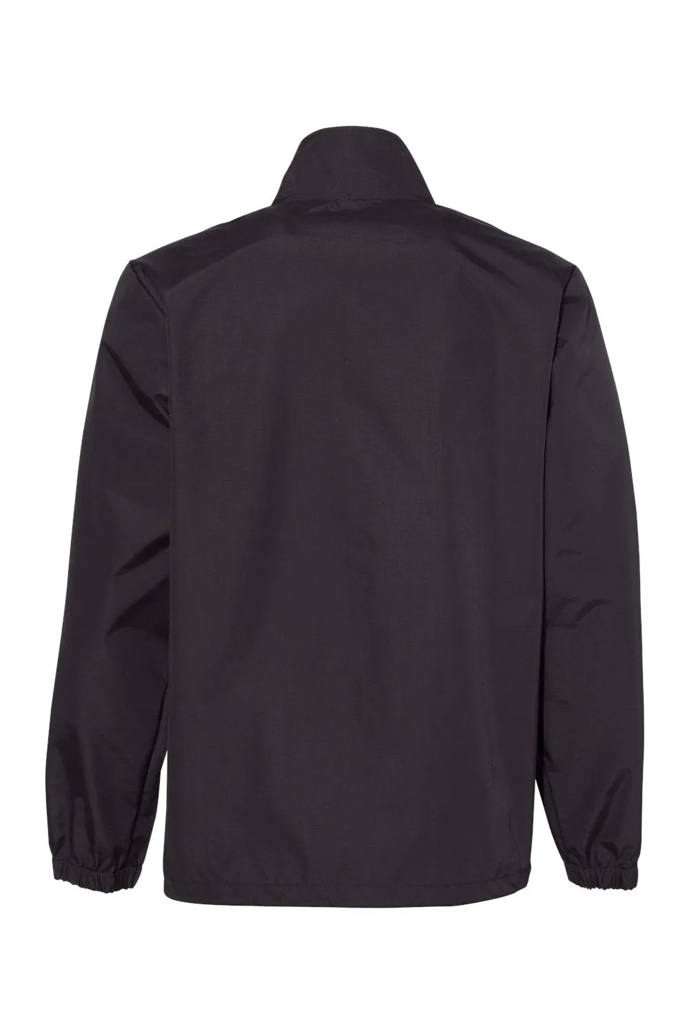 Independent Trading Company Mens Water Resistant Snap Down Coaches Jacket - Black/Black