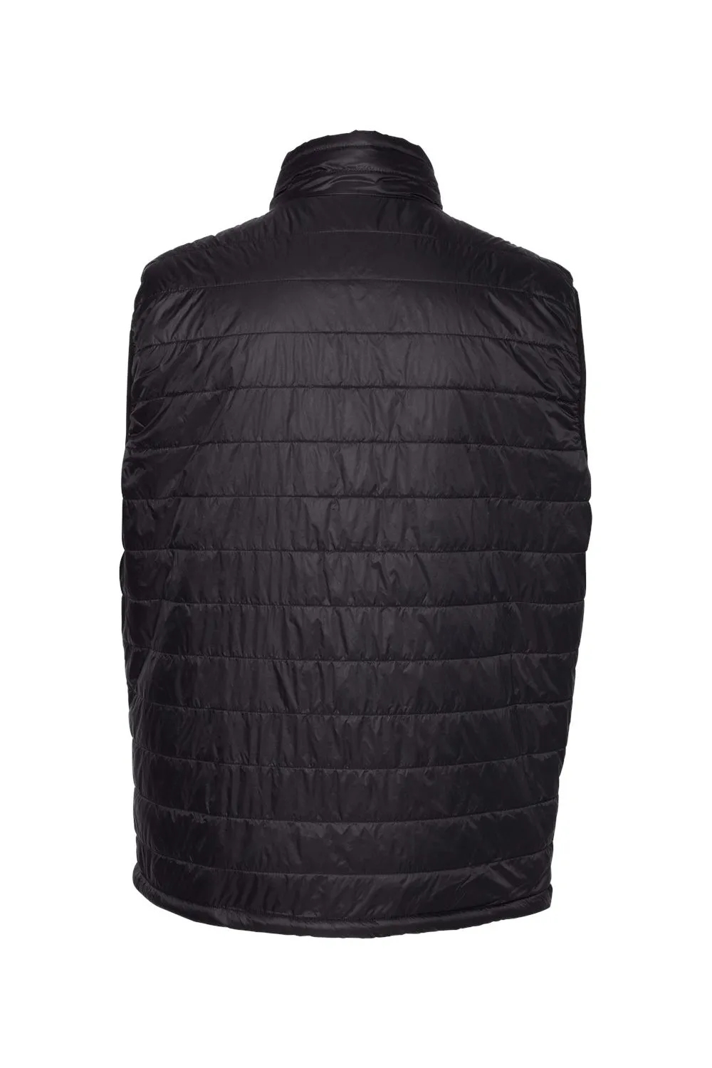 Independent Trading Company Mens Wind & Water Resistant Full Zip Puffer Vest - Black