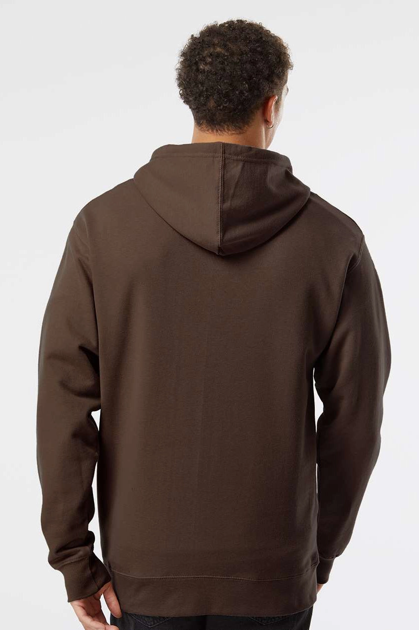 Independent Trading Company Mens Hooded Sweatshirt Hoodie w/ Pouch Pocket - Brown