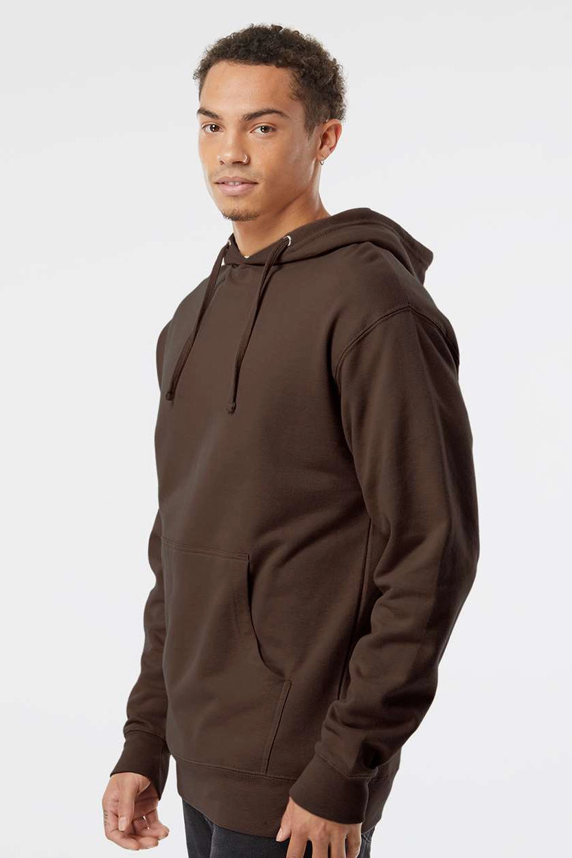 Independent Trading Company Mens Hooded Sweatshirt Hoodie w/ Pouch Pocket - Brown