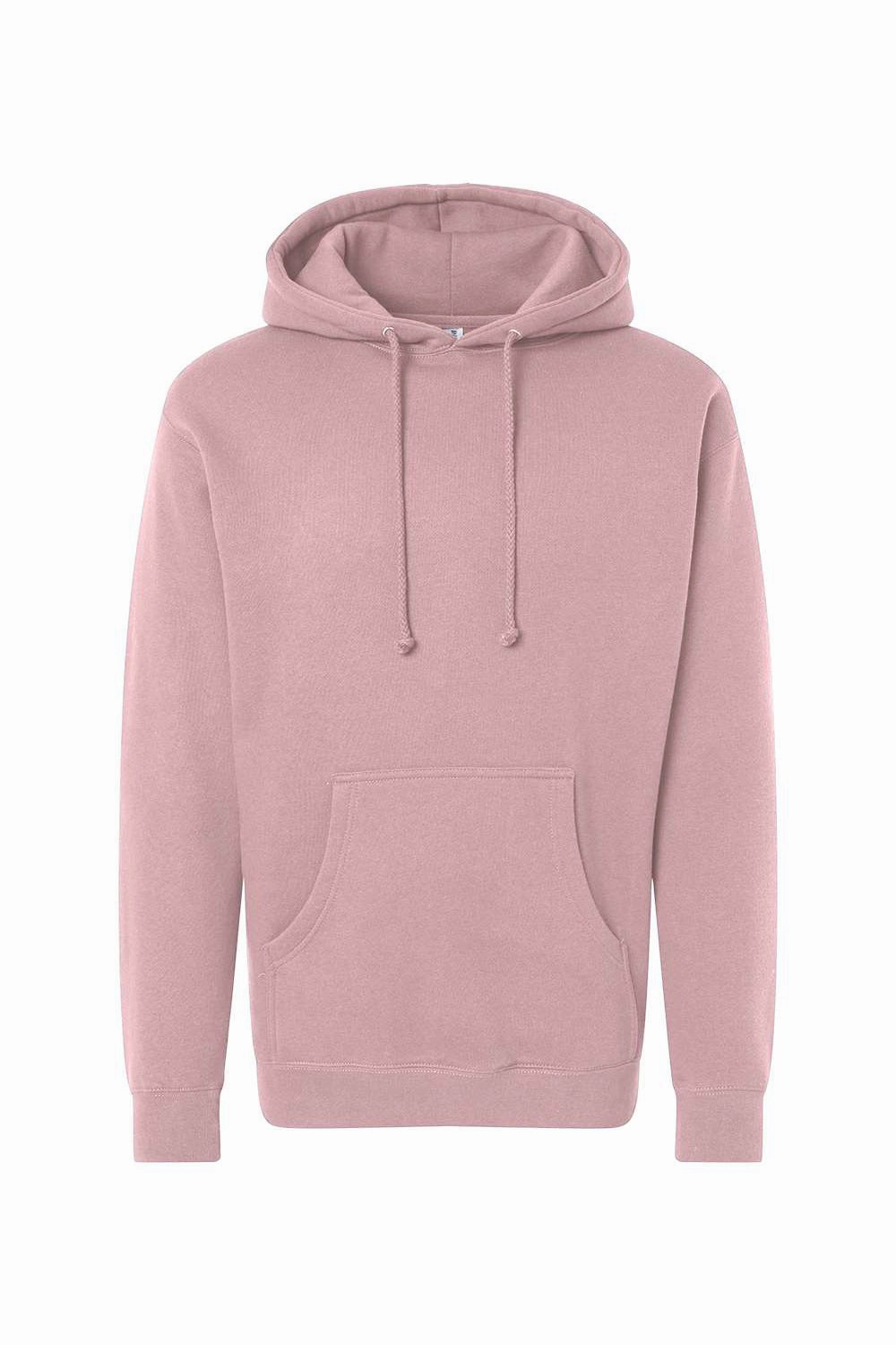 Independent Trading Company Mens Hooded Sweatshirt Hoodie w/ Pouch Pocket - Dusty Pink
