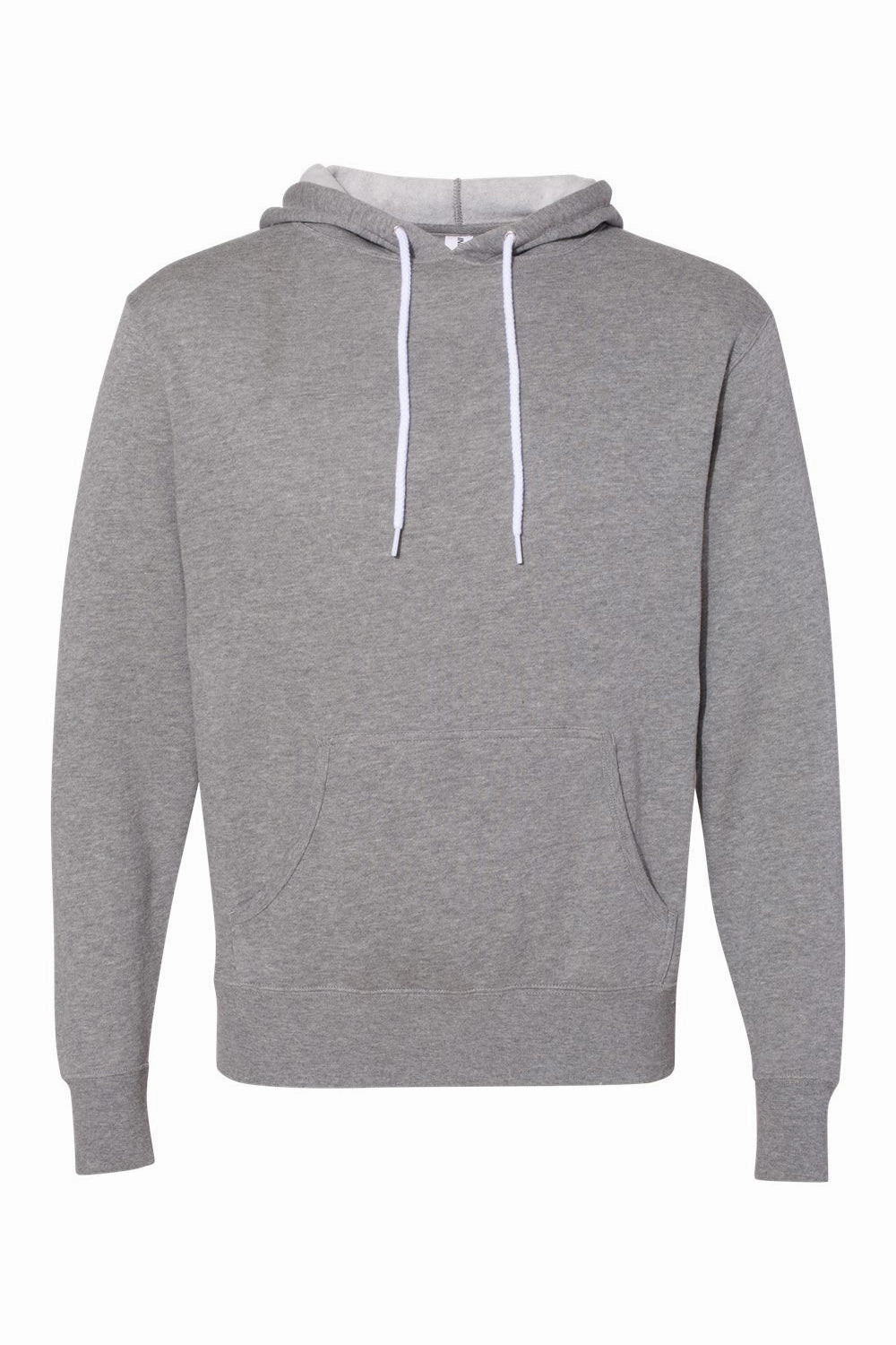 Independent Trading Company Mens Hooded Sweatshirt Hoodie w/ Pouch Pocket - Heather Gunmetal Grey