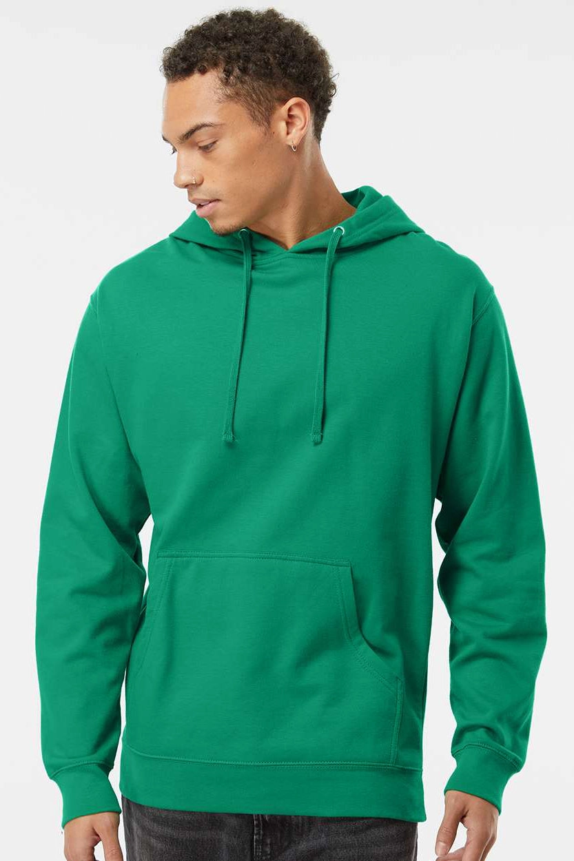 Independent Trading Company Mens Hooded Sweatshirt Hoodie w/ Pouch Pocket - Kelly Green