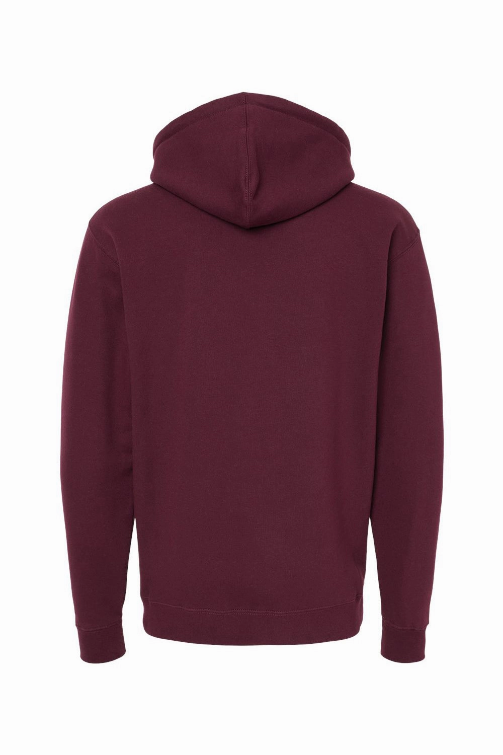 Independent Trading Company Mens Hooded Sweatshirt Hoodie w/ Pouch Pocket - Maroon
