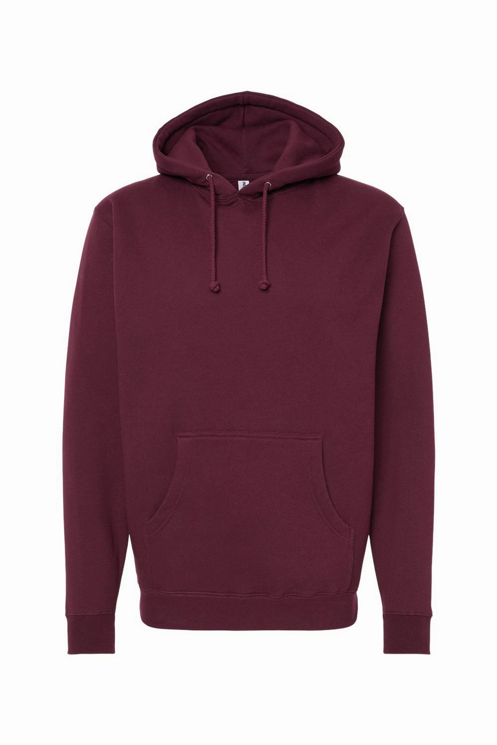 Independent Trading Company Mens Hooded Sweatshirt Hoodie w/ Pouch Pocket - Maroon