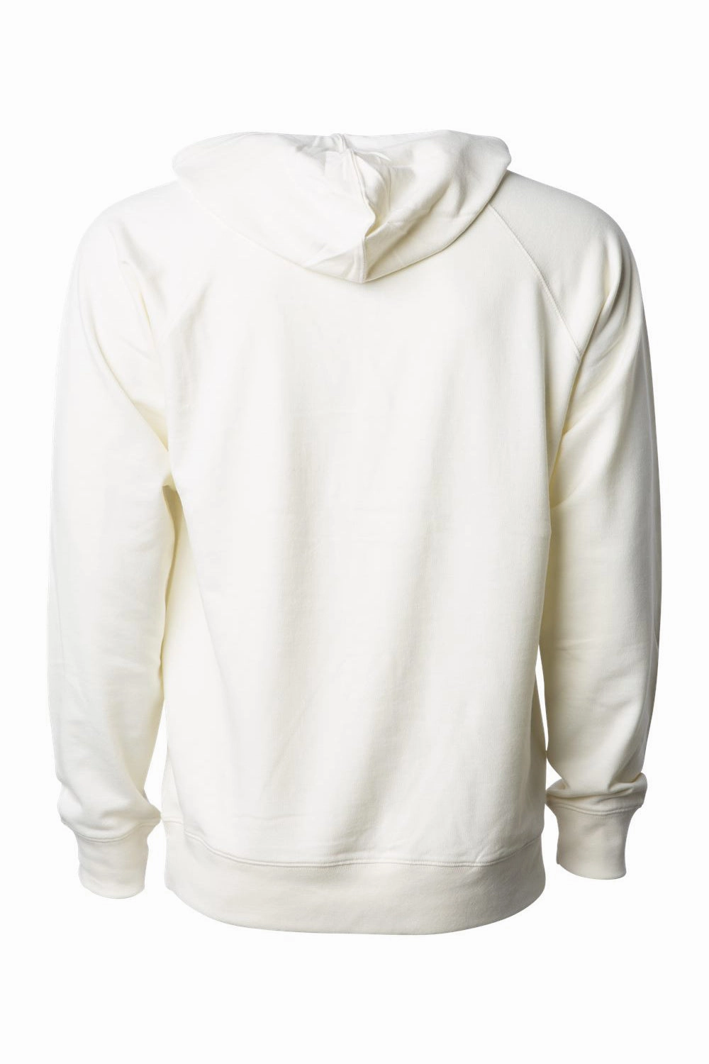 Independent Trading Company Mens Icon Loopback Terry Hooded Sweatshirt Hoodie w/ Pouch Pocket - Bone