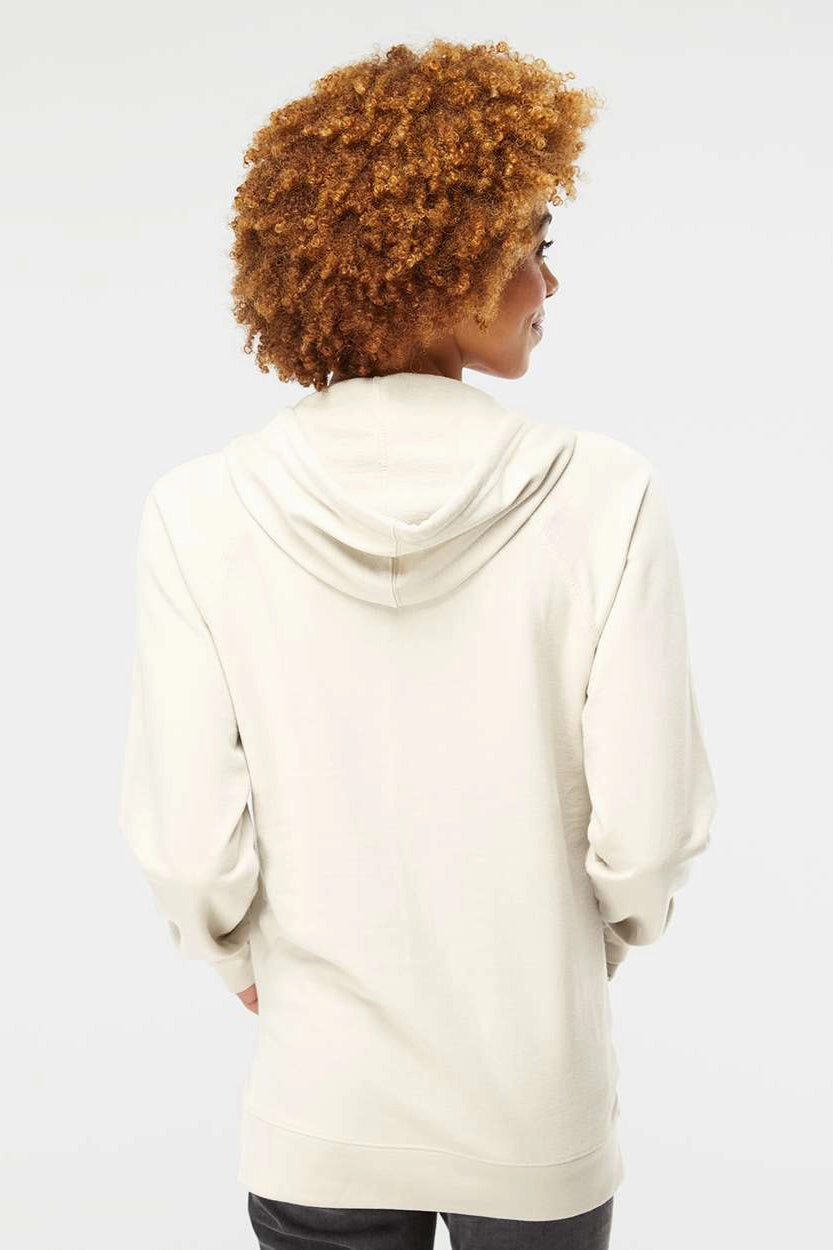 Independent Trading Company Mens Icon Loopback Terry Hooded Sweatshirt Hoodie w/ Pouch Pocket - Bone