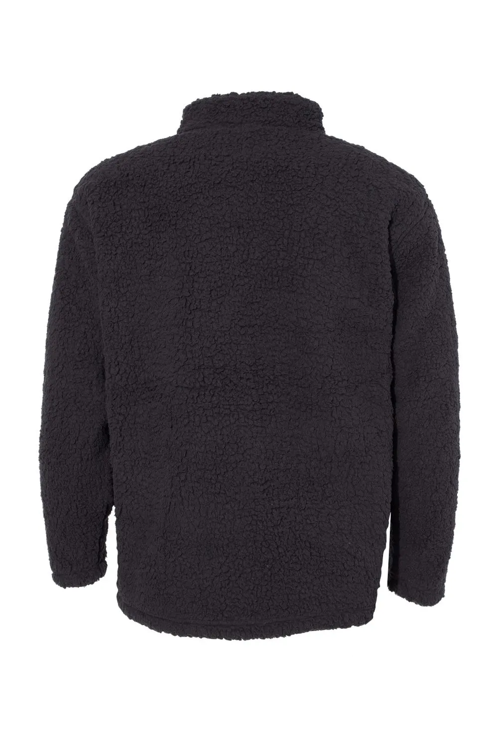 J America Mens Epic Sherpa Fleece 1/4 Zip Sweatshirt - Black