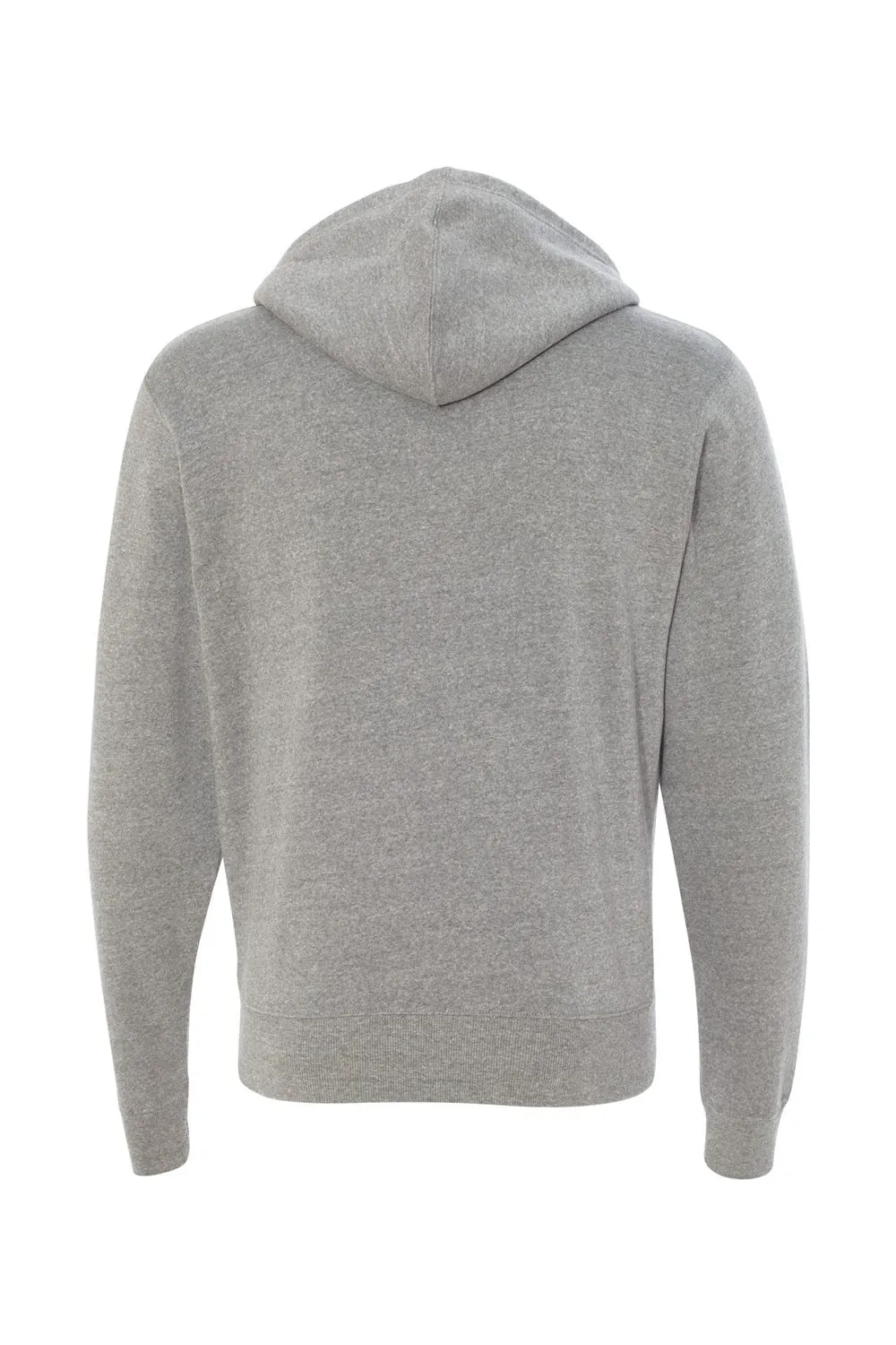 J America Mens Fleece Full Zip Hooded Sweatshirt Hoodie w/ Pockets - Grey