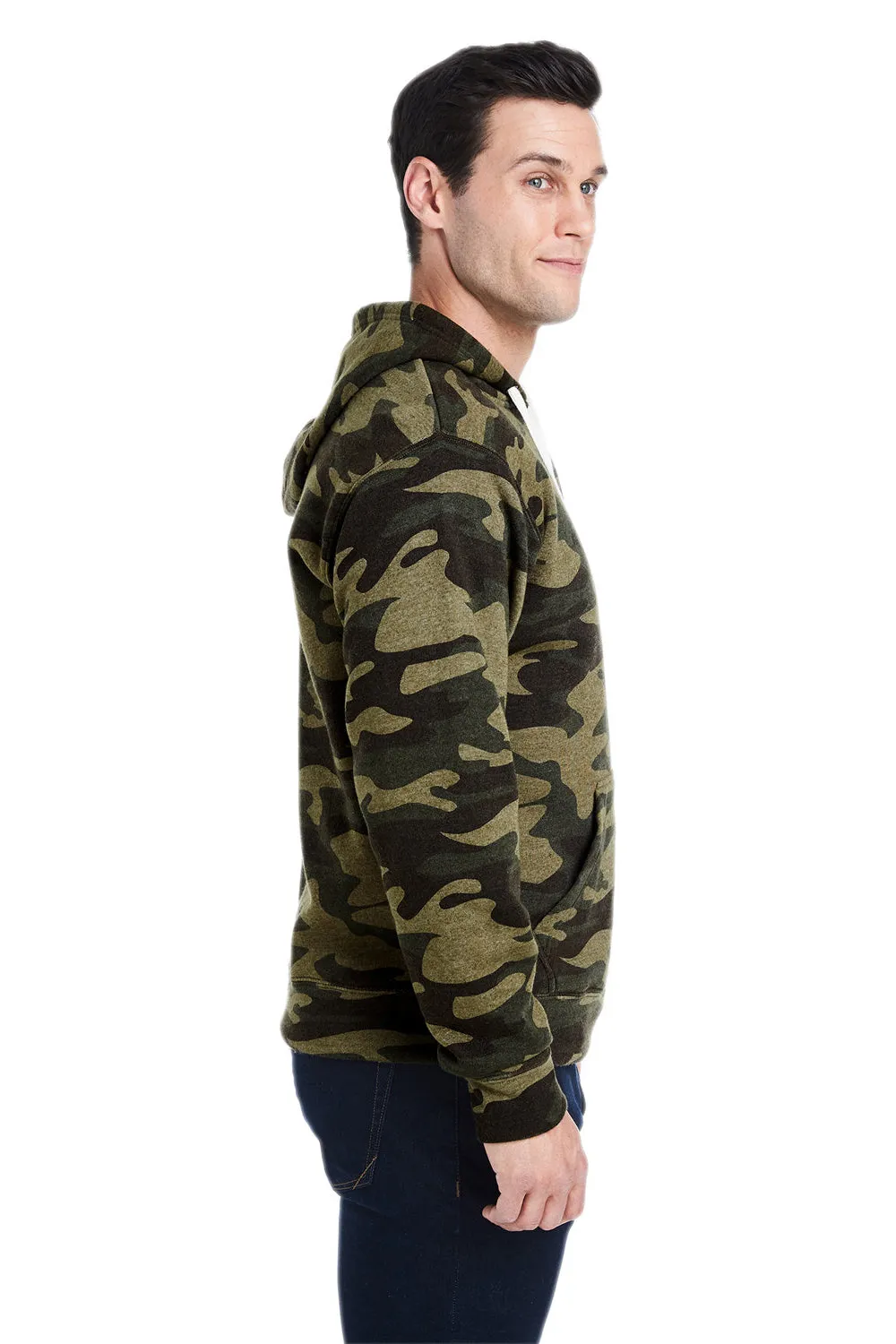 J America Mens Fleece Hooded Sweatshirt Hoodie w/ Pouch Pocket - Camo