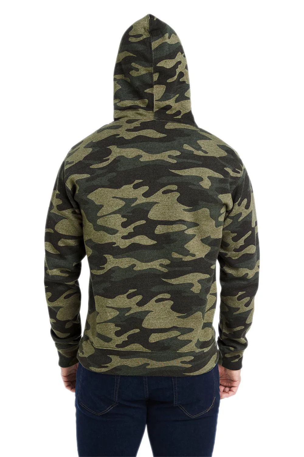J America Mens Fleece Hooded Sweatshirt Hoodie w/ Pouch Pocket - Camo