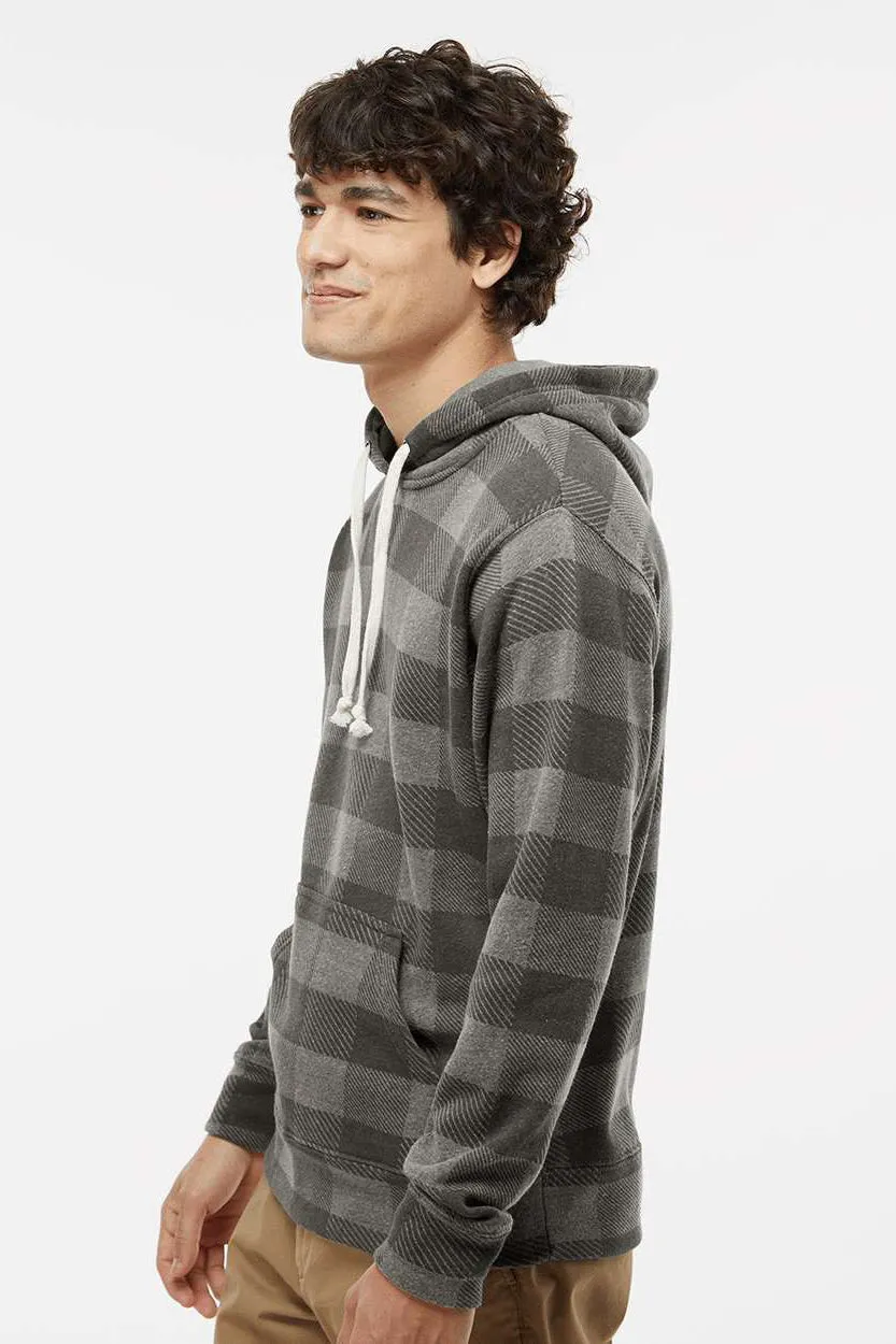 J America Mens Fleece Hooded Sweatshirt Hoodie w/ Pouch Pocket - Smoke Grey Buffalo