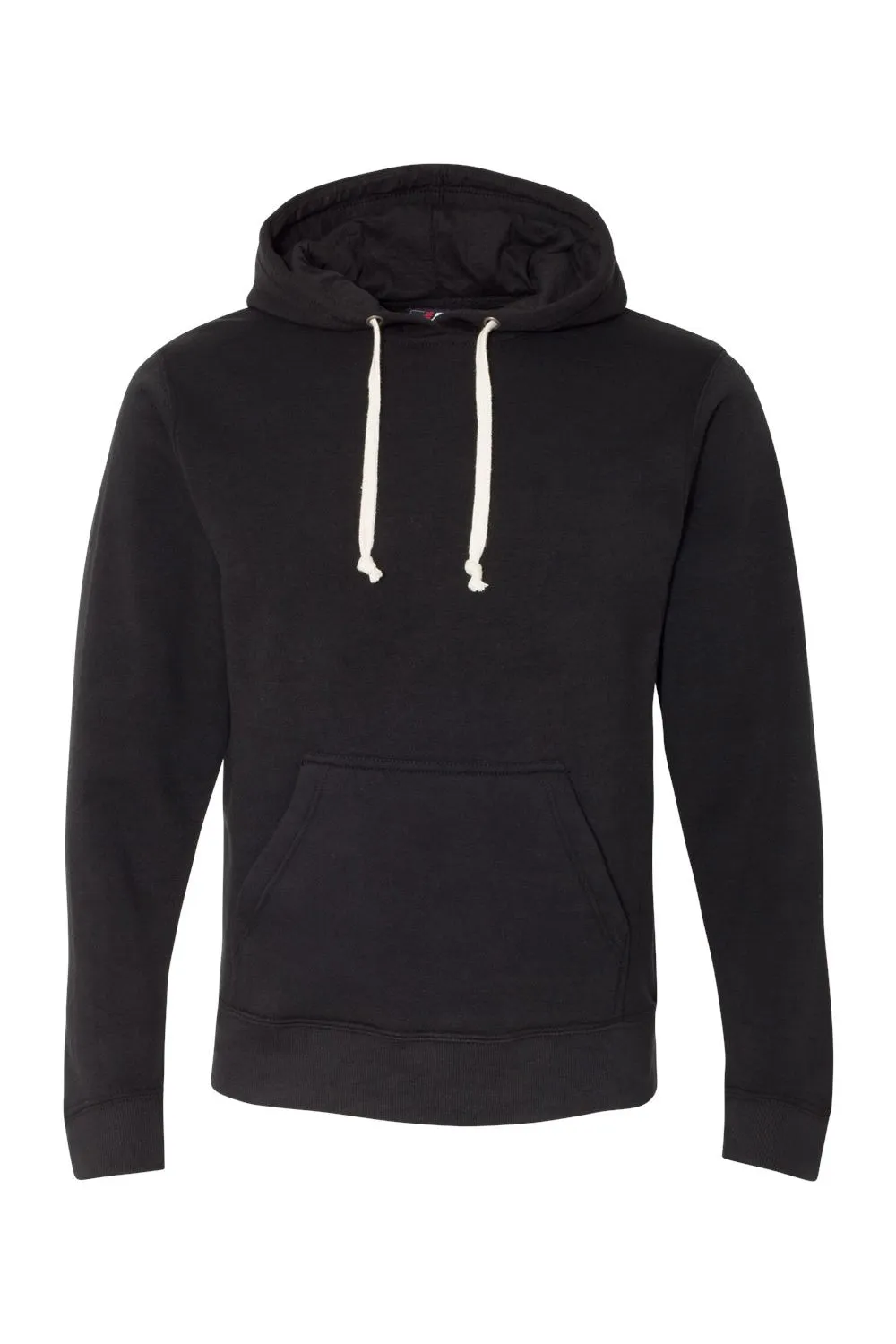 J America Mens Fleece Hooded Sweatshirt Hoodie w/ Pouch Pocket - Solid Black