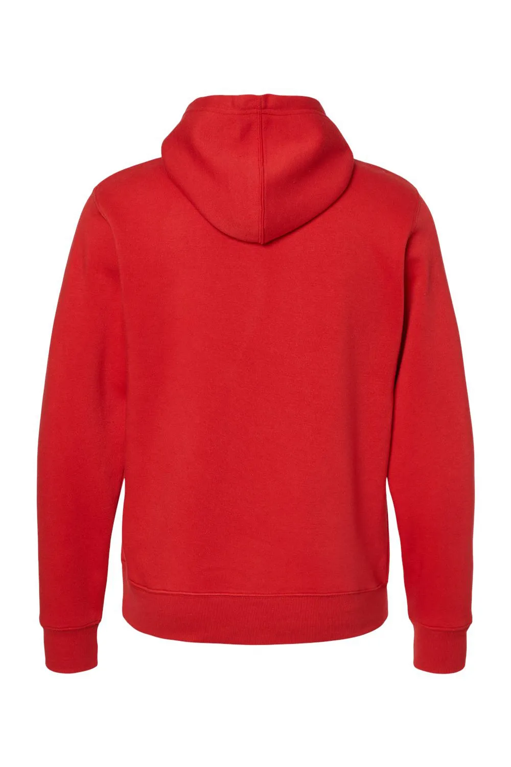 J America Mens Fleece Hooded Sweatshirt Hoodie w/ Pouch Pocket - Solid Red - Closeout