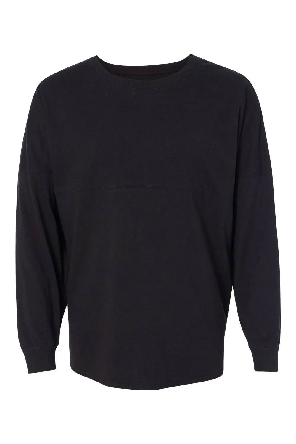 J America Mens Game Day Jersey Long Sleeve Crewneck T-Shirt - Black