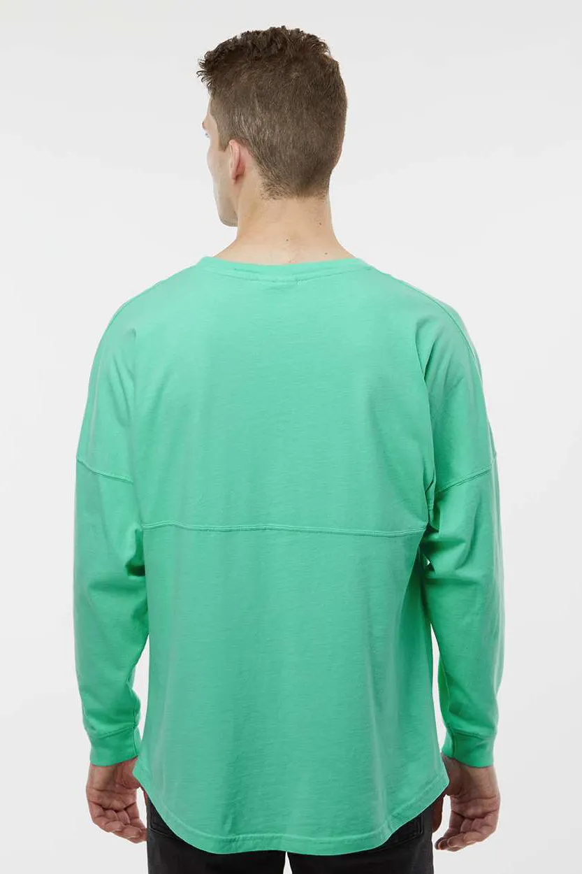 J America Mens Game Day Jersey Long Sleeve Crewneck T-Shirt - Mint Green