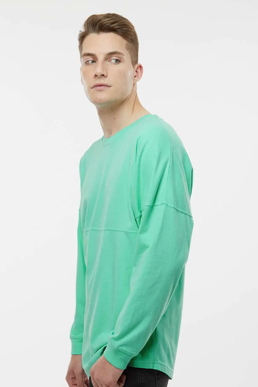 J America Mens Game Day Jersey Long Sleeve Crewneck T-Shirt - Mint Green