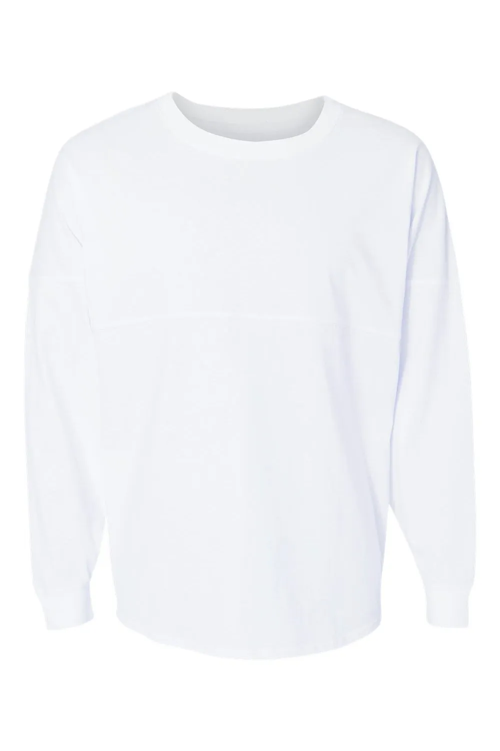 J America Mens Game Day Jersey Long Sleeve Crewneck T-Shirt - White