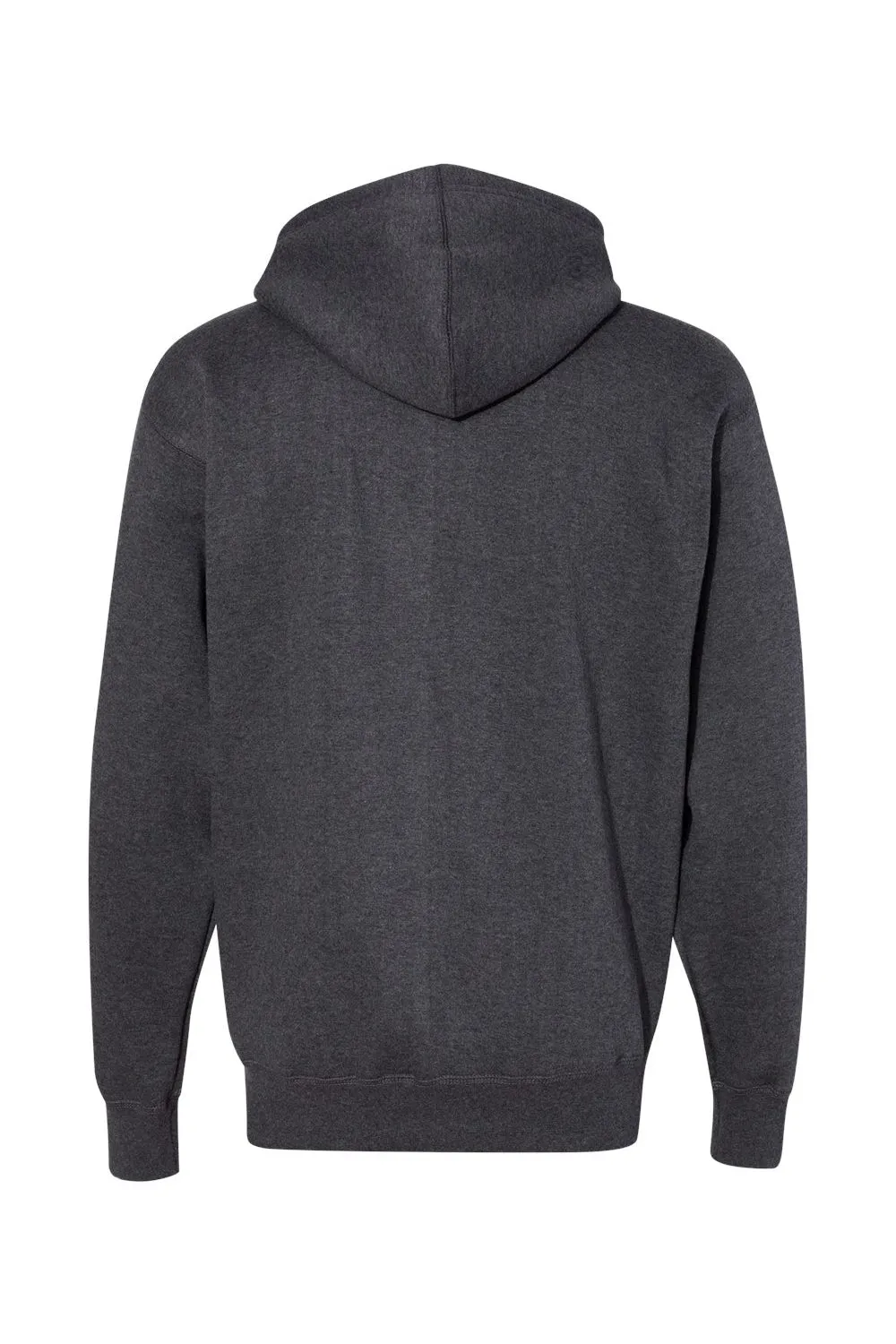 J America Mens Premium Fleece Full Zip Hooded Sweatshirt Hoodie w/ Pockets - Charcoal Grey