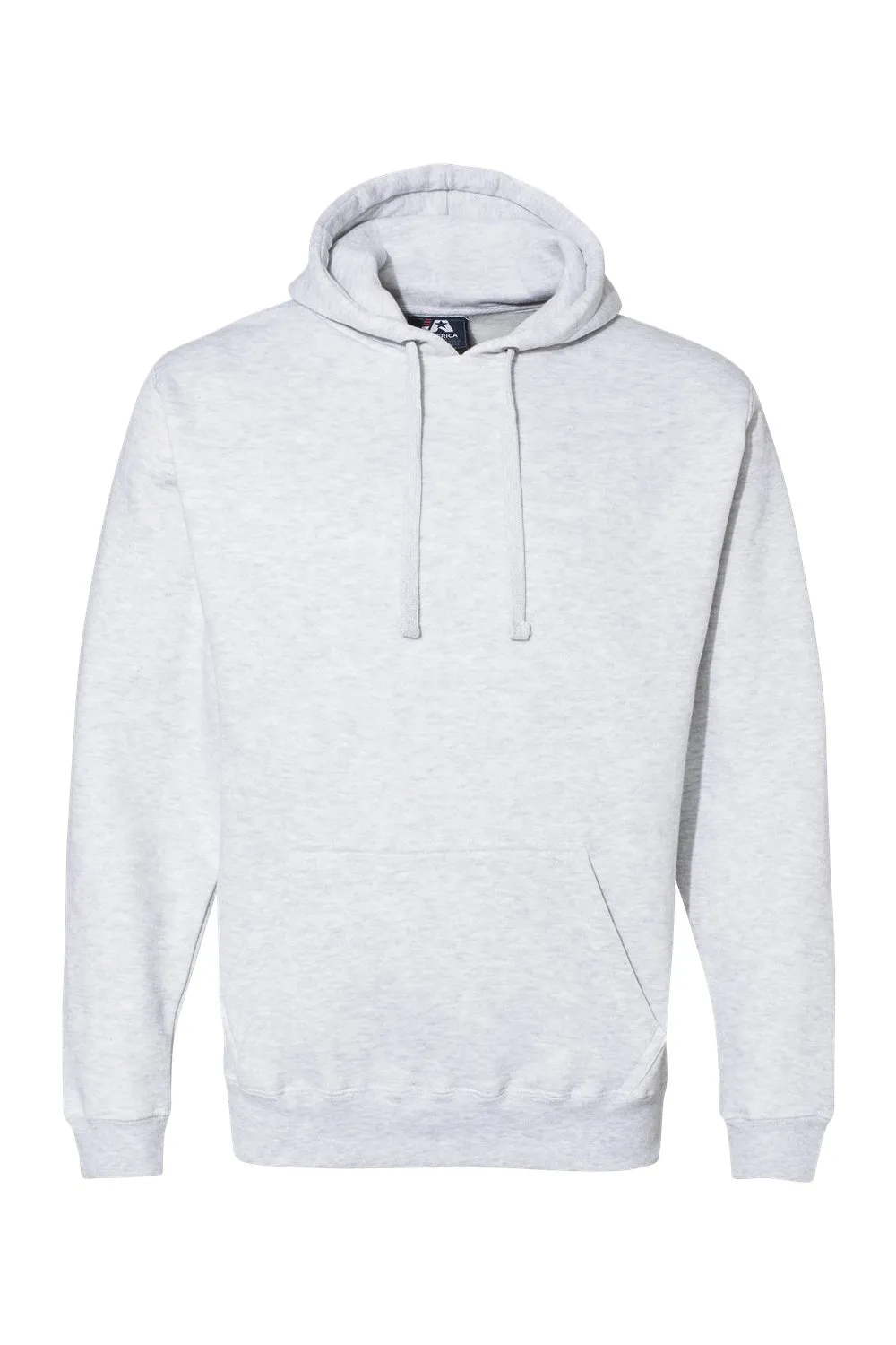 J America Mens Premium Fleece Hooded Sweatshirt Hoodie w/ Pouch Pocket - Ash Grey