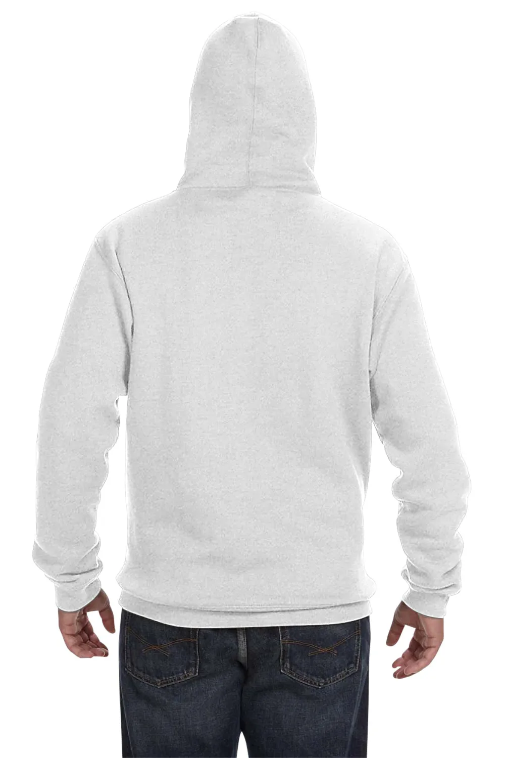 J America Mens Premium Fleece Hooded Sweatshirt Hoodie w/ Pouch Pocket - Ash Grey