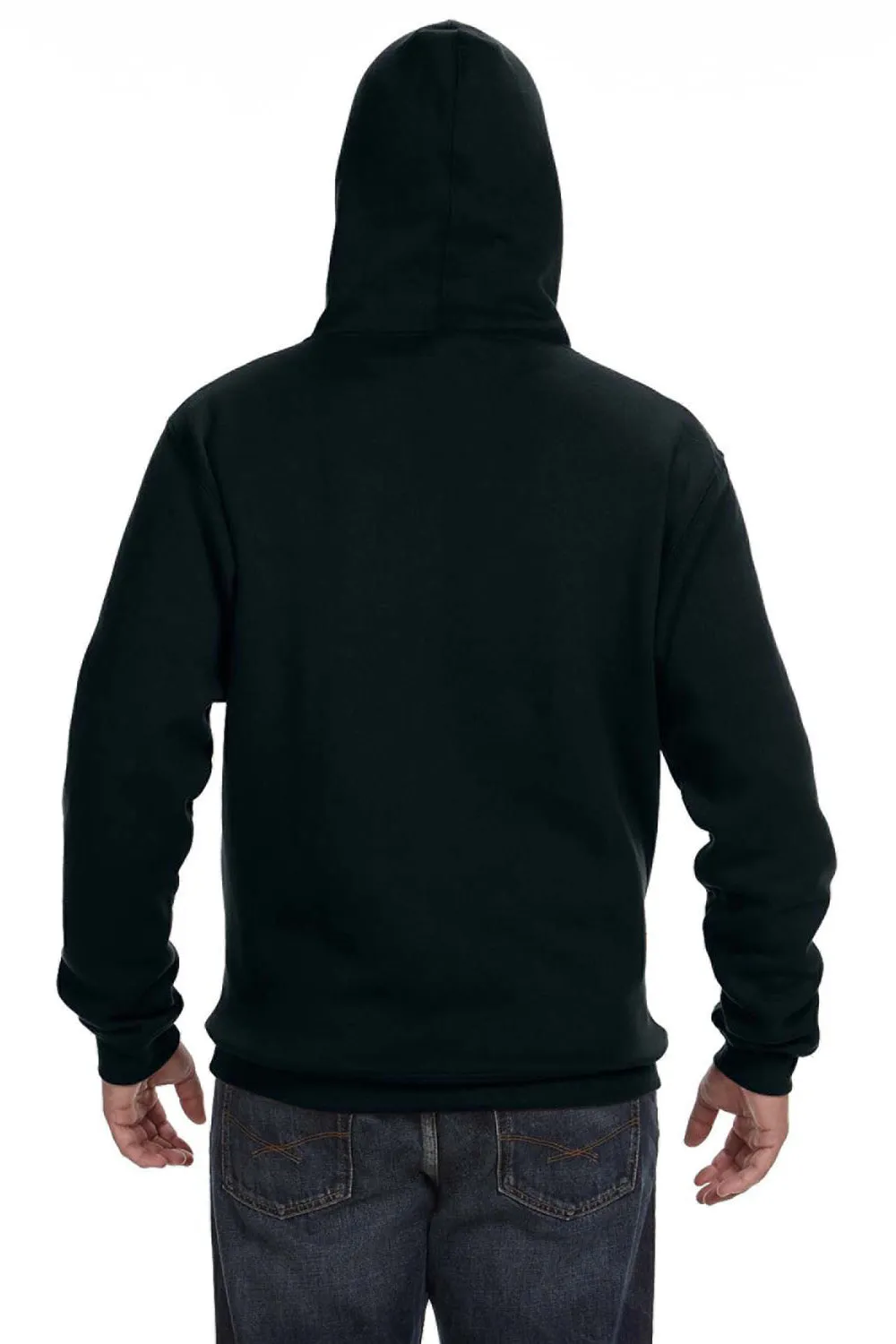 J America Mens Premium Fleece Hooded Sweatshirt Hoodie w/ Pouch Pocket - Black