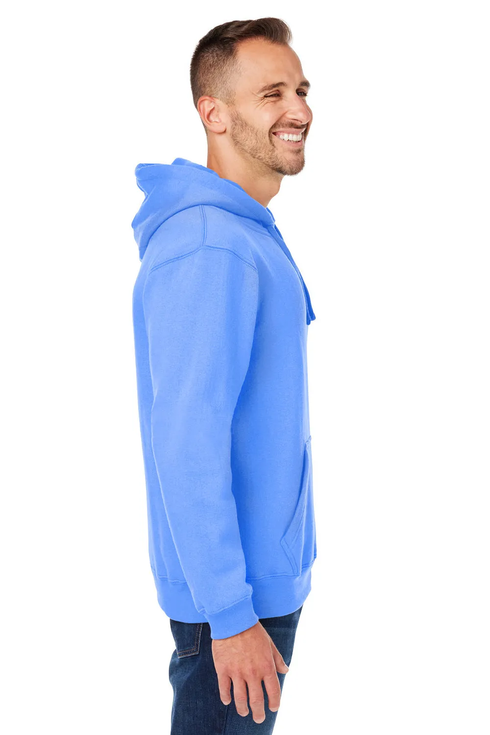 J America Mens Premium Fleece Hooded Sweatshirt Hoodie w/ Pouch Pocket - Carolina Blue