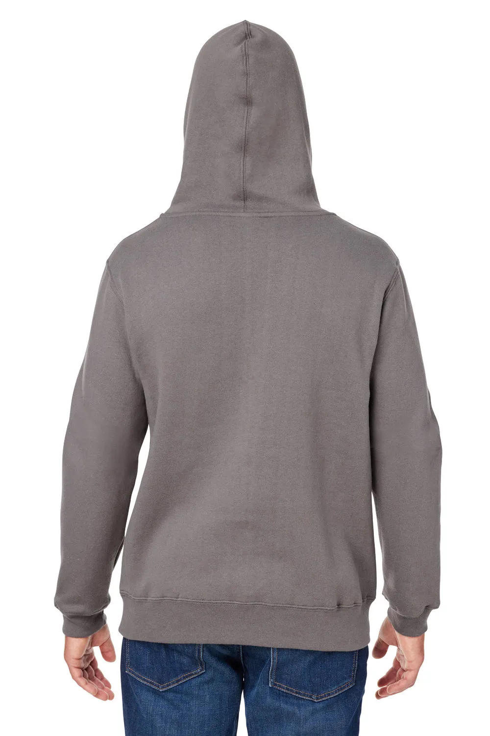 J America Mens Premium Fleece Hooded Sweatshirt Hoodie w/ Pouch Pocket - Fossil Grey