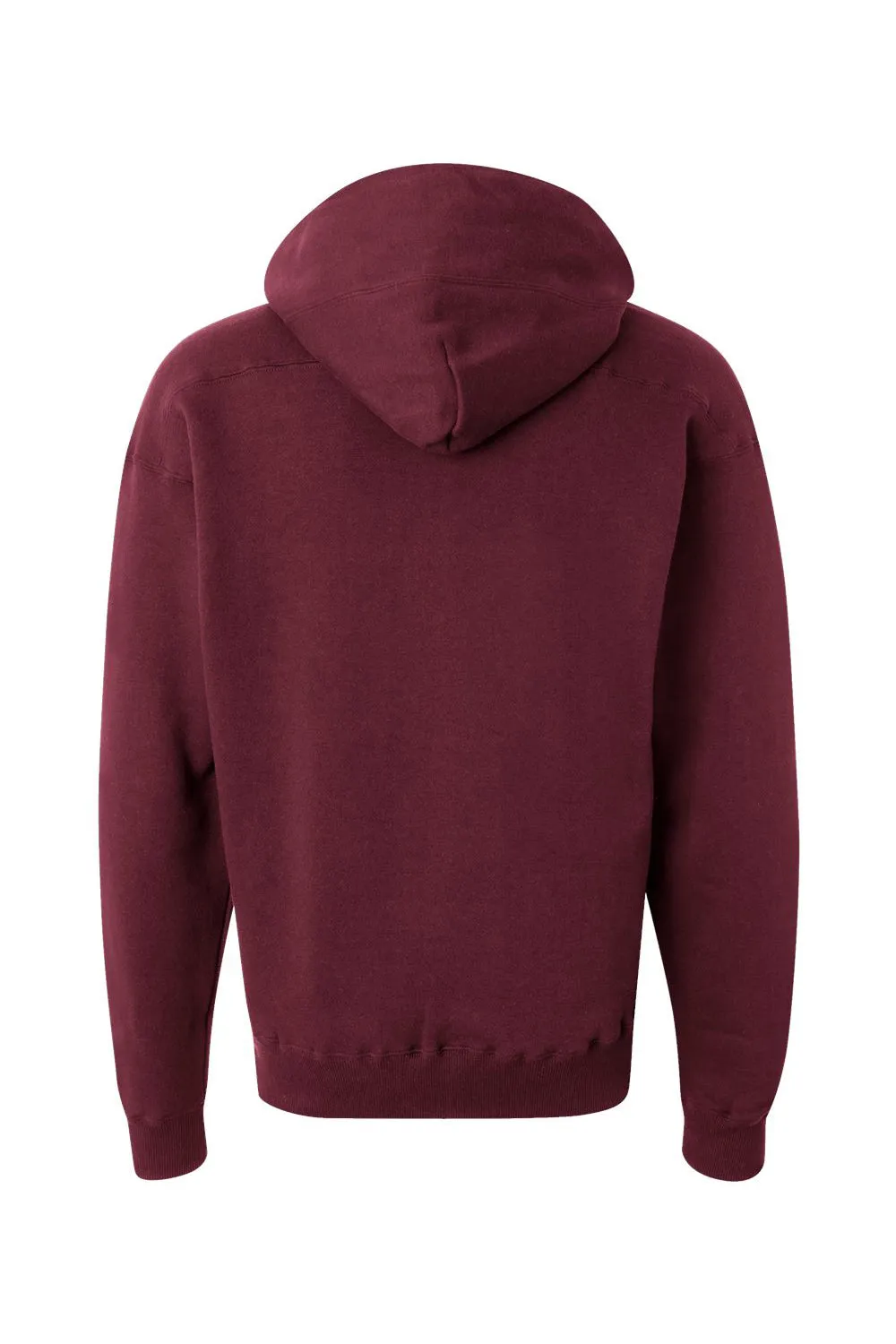 J America Mens Sport Lace Hooded Sweatshirt Hoodie w/ Pouch Pocket - Maroon