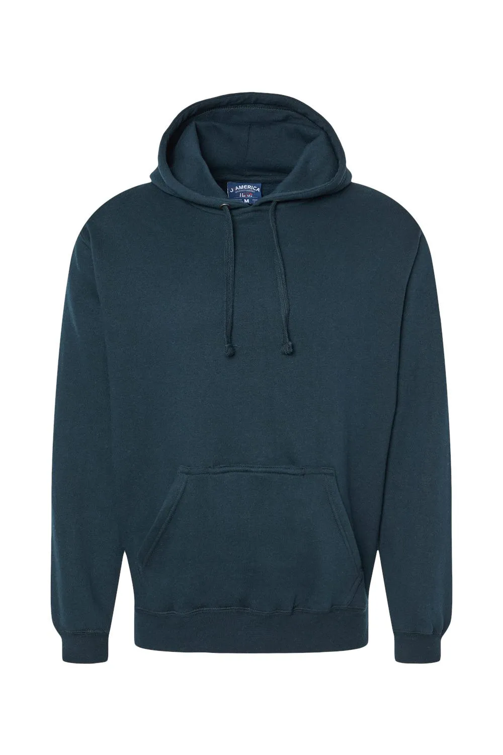 J America Mens Tailgate Fleece Hooded Sweatshirt Hoodie w/ Pouch Pocket - Navy Blue