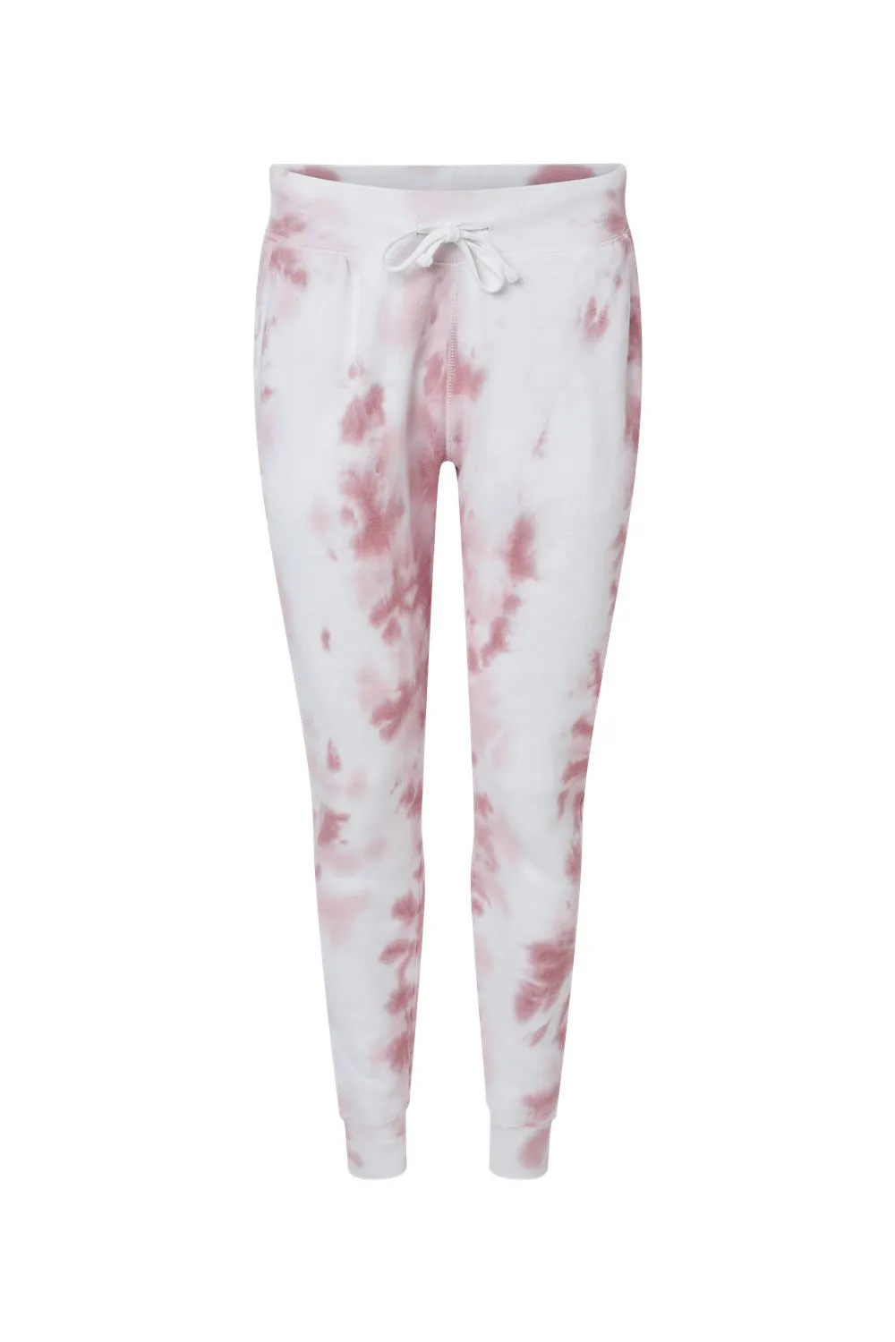 J America Mens Tie-Dye Fleece Jogger Sweatpants w/ Pockets - Dusty Rose - Closeout