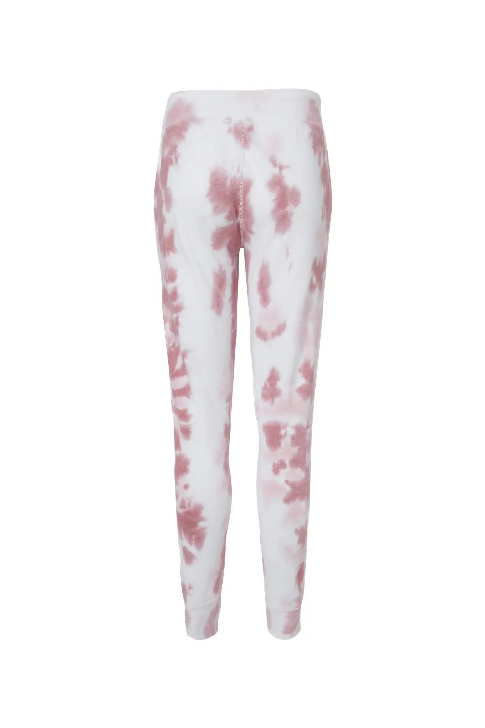 J America Mens Tie-Dye Fleece Jogger Sweatpants w/ Pockets - Dusty Rose - Closeout