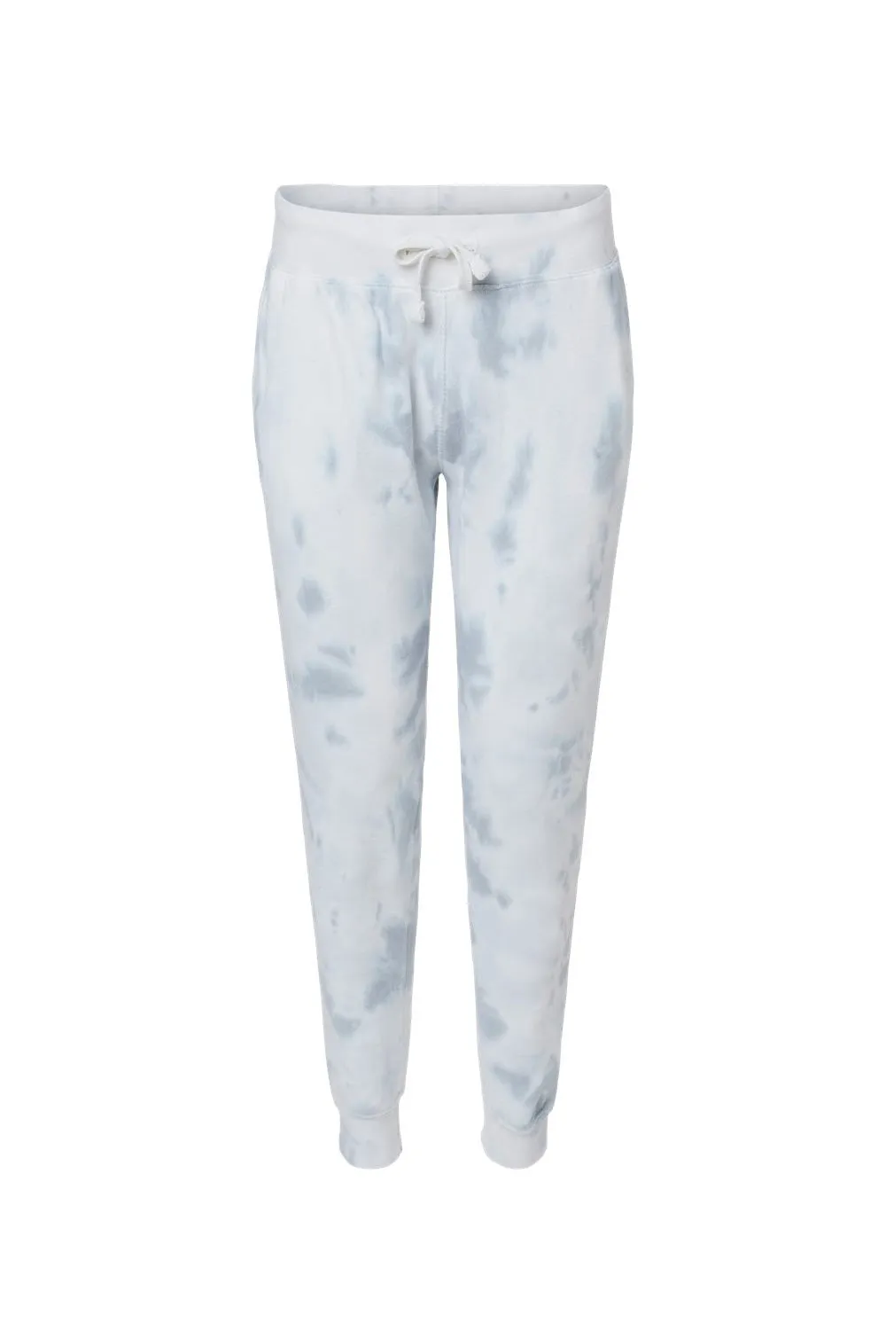 J America Mens Tie-Dye Fleece Jogger Sweatpants w/ Pockets - Grey - Closeout