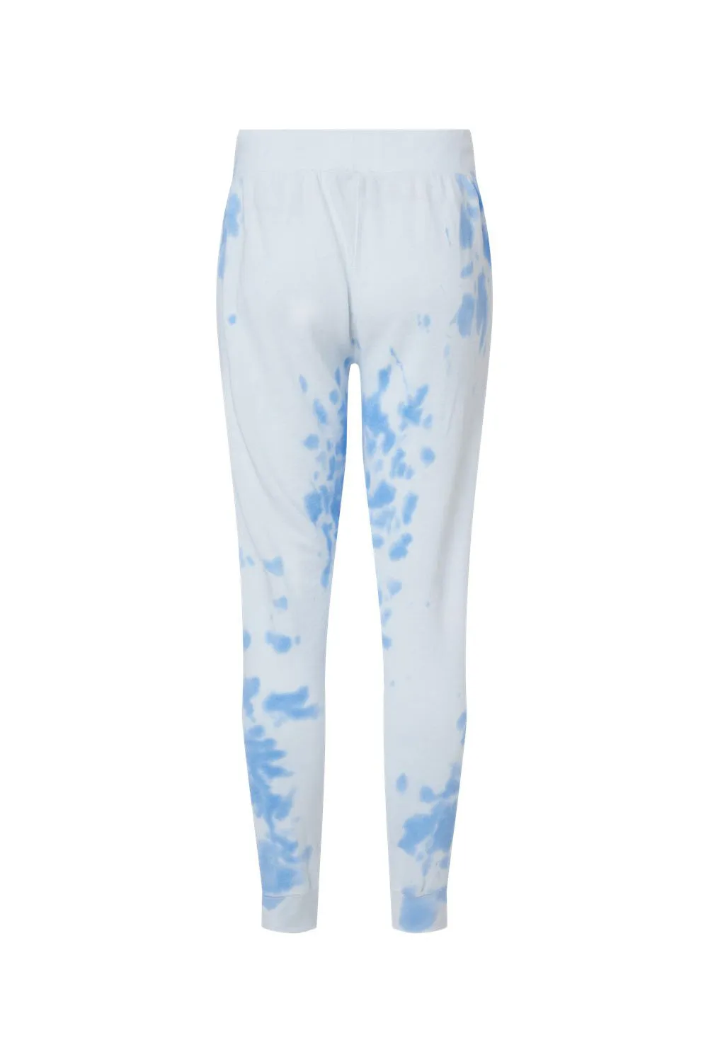 J America Mens Tie-Dye Fleece Jogger Sweatpants w/ Pockets - Periwinkle Blue - Closeout