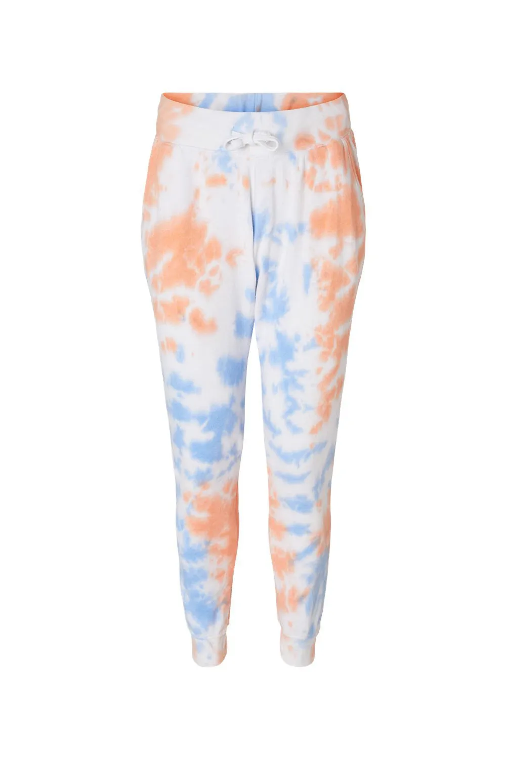 J America Mens Tie-Dye Fleece Jogger Sweatpants w/ Pockets - Sunset - Closeout