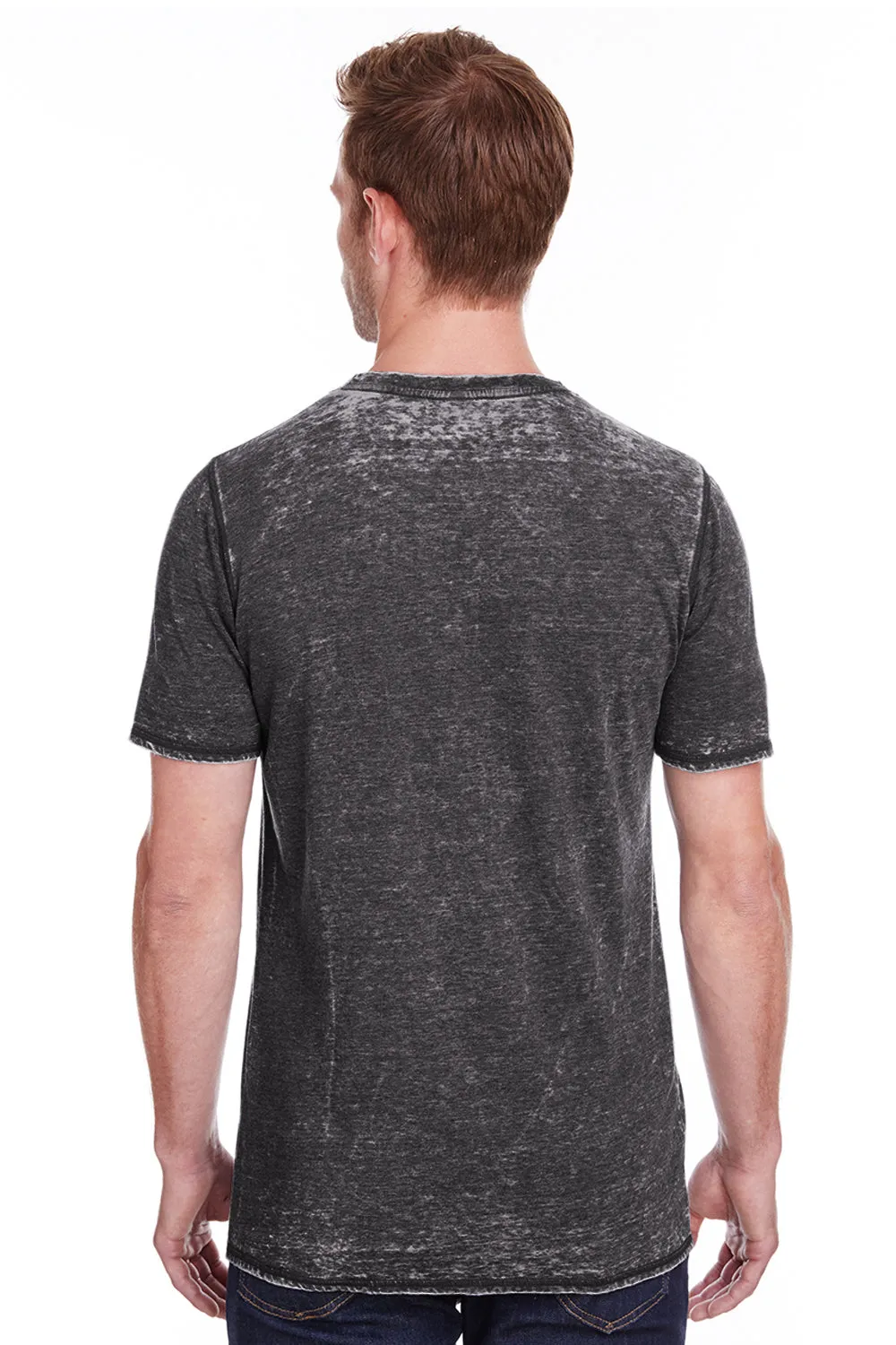 J America Mens Vintage Zen Jersey Short Sleeve Crewneck T-Shirt - Dark Smoke Grey