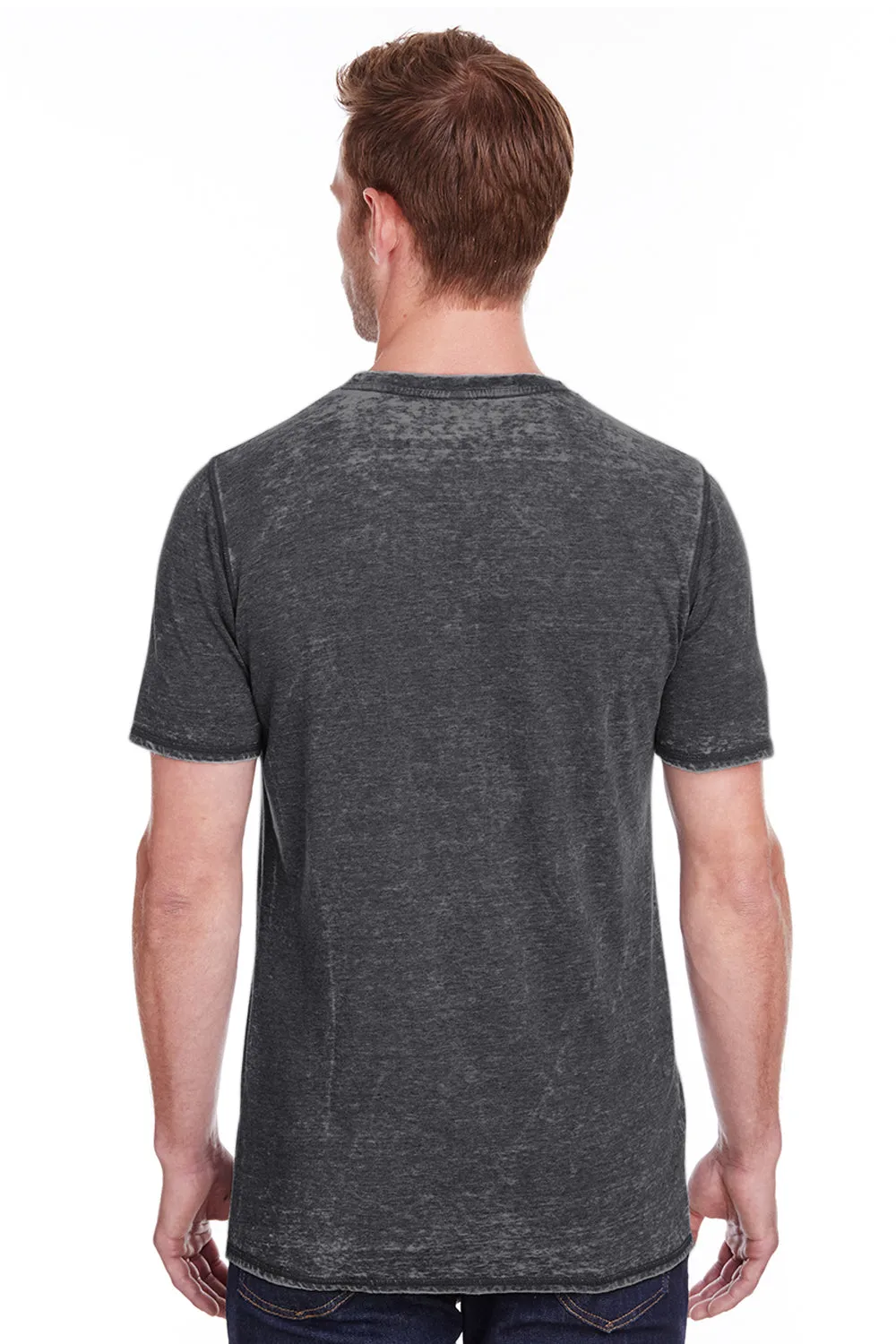 J America Mens Vintage Zen Jersey Short Sleeve Crewneck T-Shirt - Twisted Black