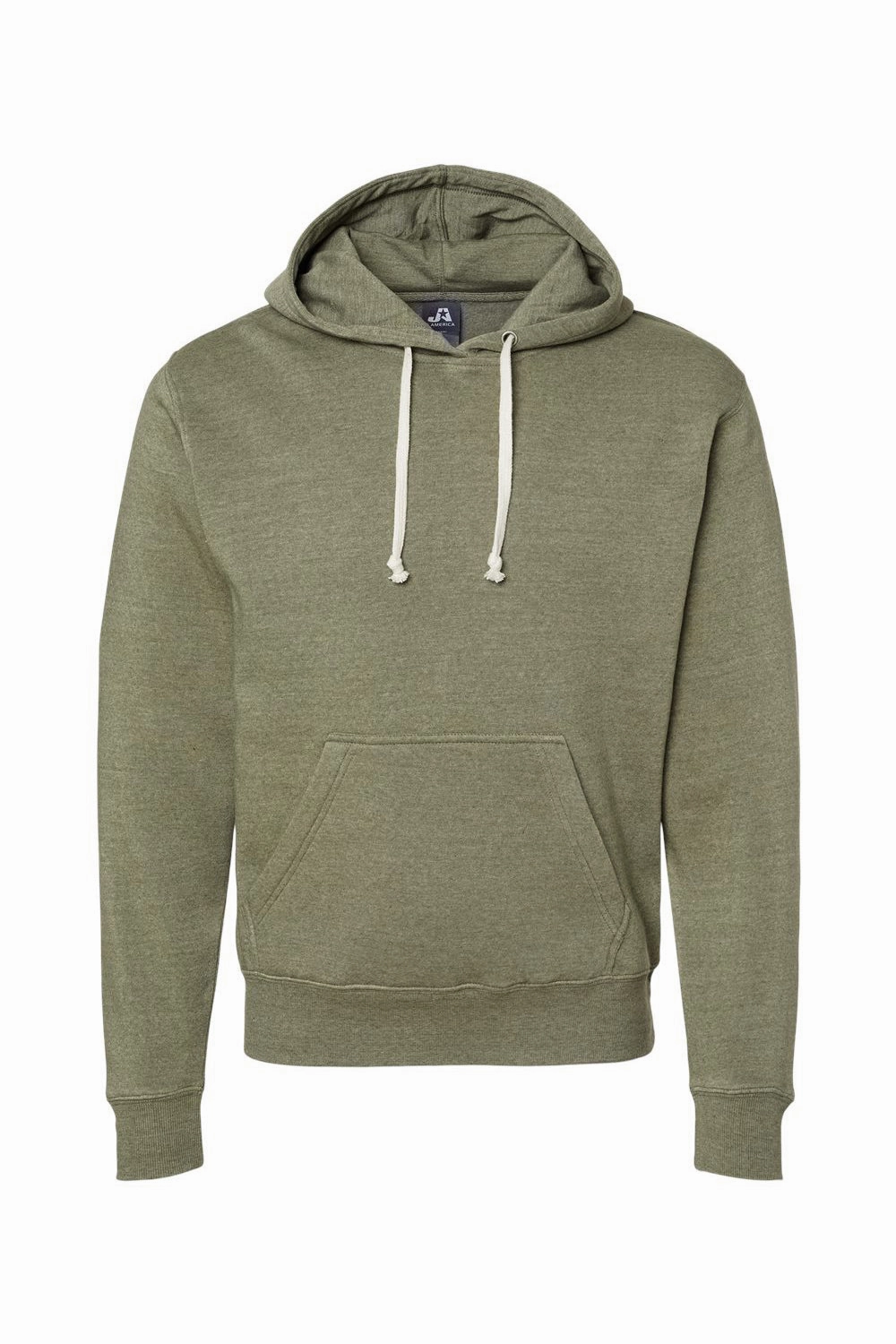 J America Mens Fleece Hooded Sweatshirt Hoodie w/ Pouch Pocket - Olive Green