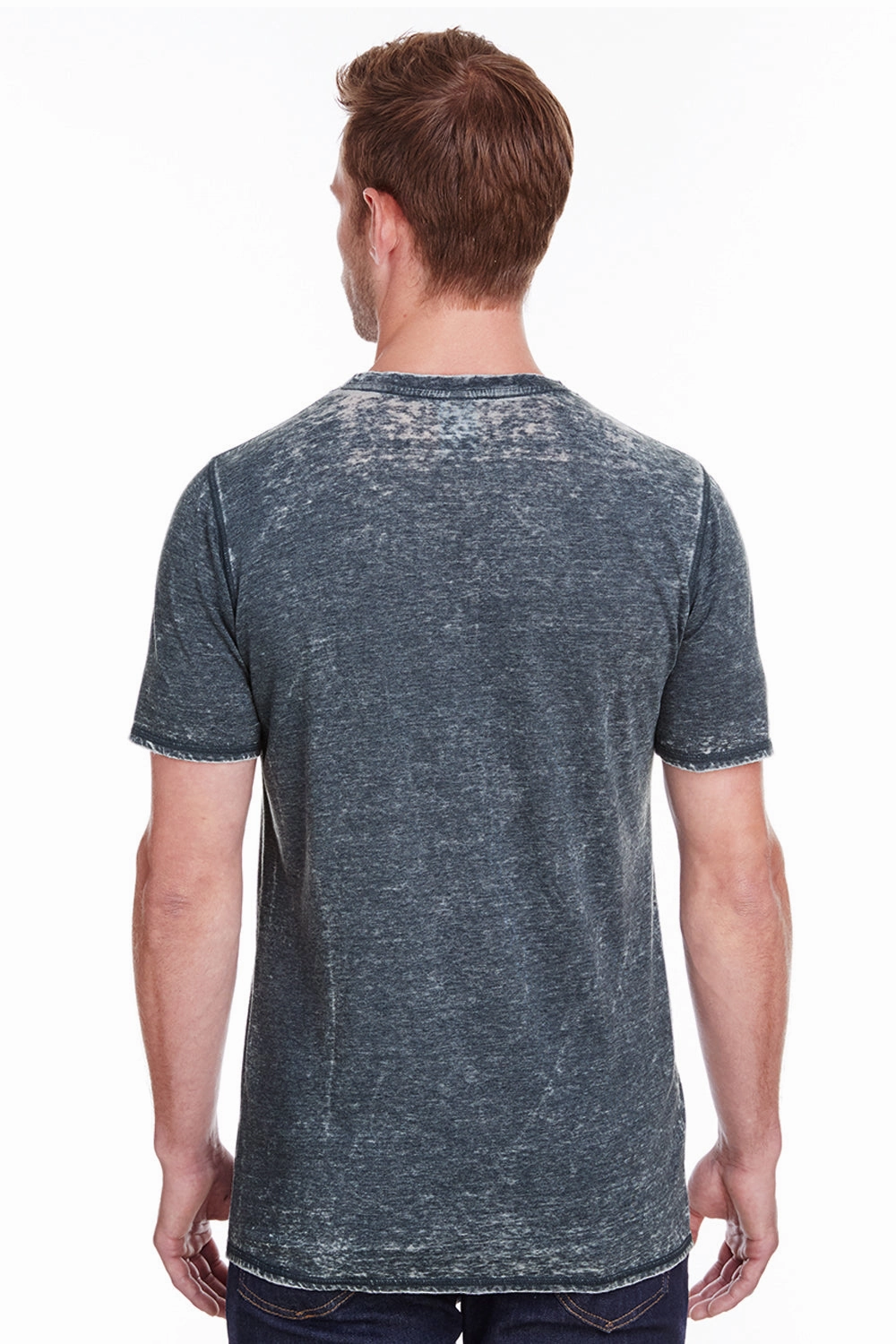 J America Mens Vintage Zen Jersey Short Sleeve Crewneck T-Shirt - Vintage Navy Blue
