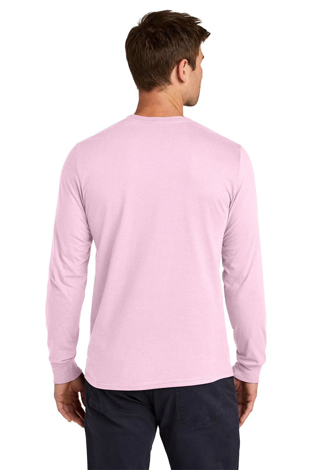 Jerzees Mens Classics Long Sleeve Crewneck T-Shirt - Classic Pink