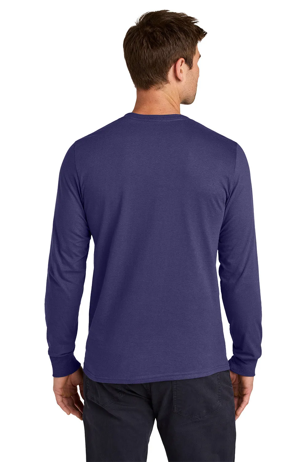 Jerzees Mens Classics Long Sleeve Crewneck T-Shirt - Deep Purple