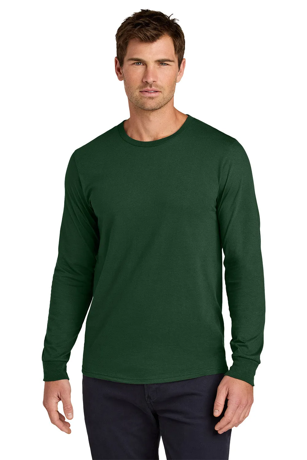 Jerzees Mens Classics Long Sleeve Crewneck T-Shirt - Forest Green