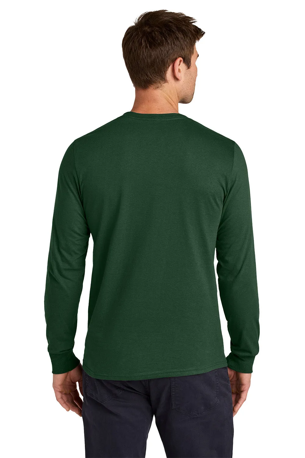 Jerzees Mens Classics Long Sleeve Crewneck T-Shirt - Forest Green