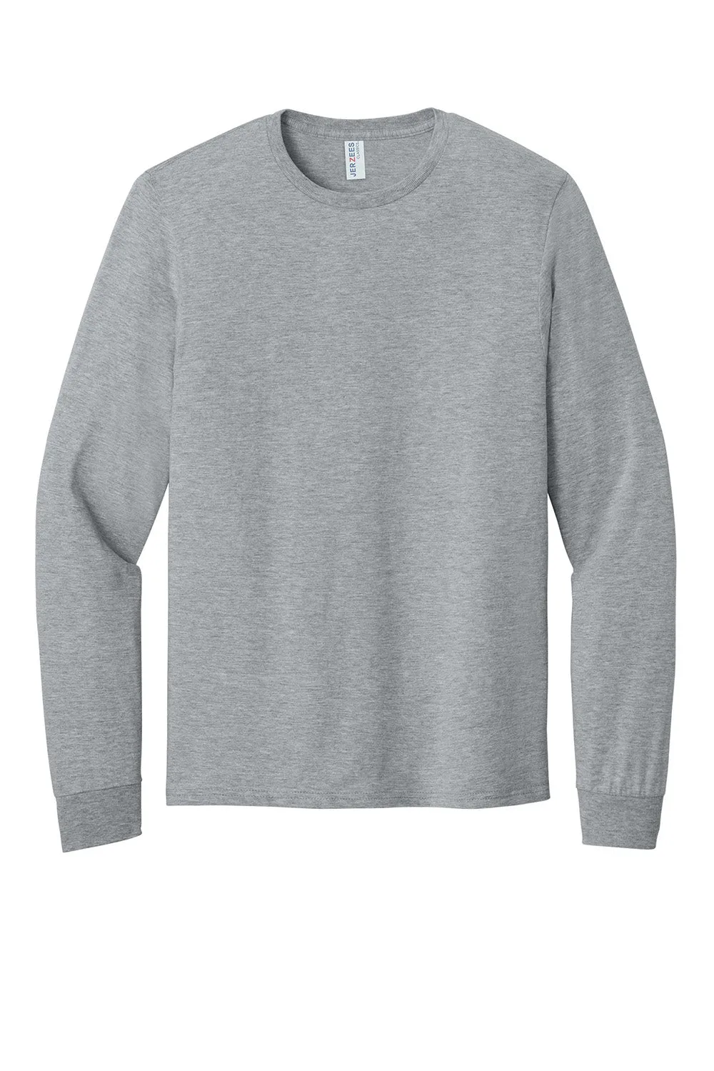 Jerzees Mens Classics Long Sleeve Crewneck T-Shirt - Heather Grey