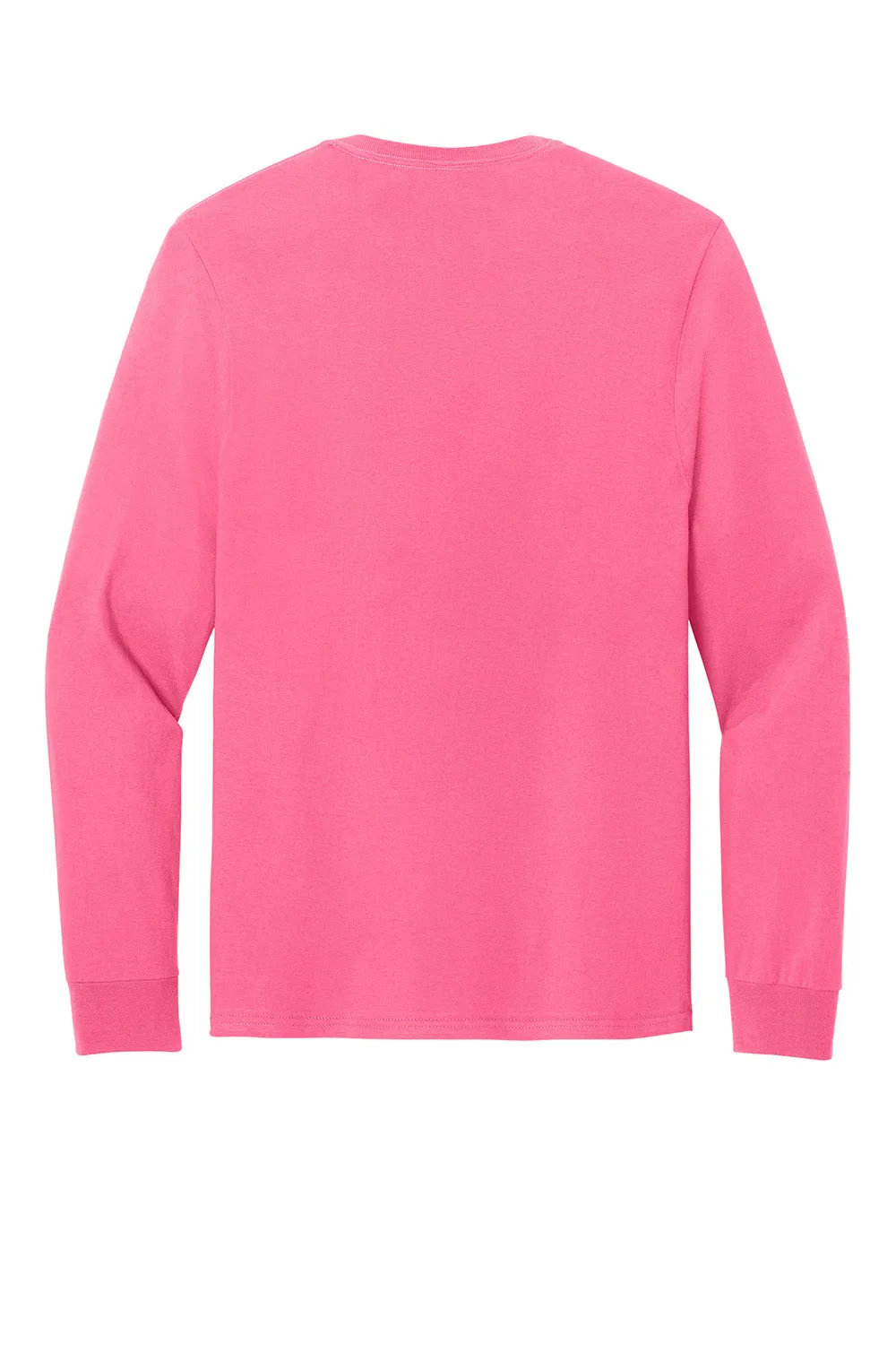 Jerzees Mens Classics Long Sleeve Crewneck T-Shirt - Neon Pink
